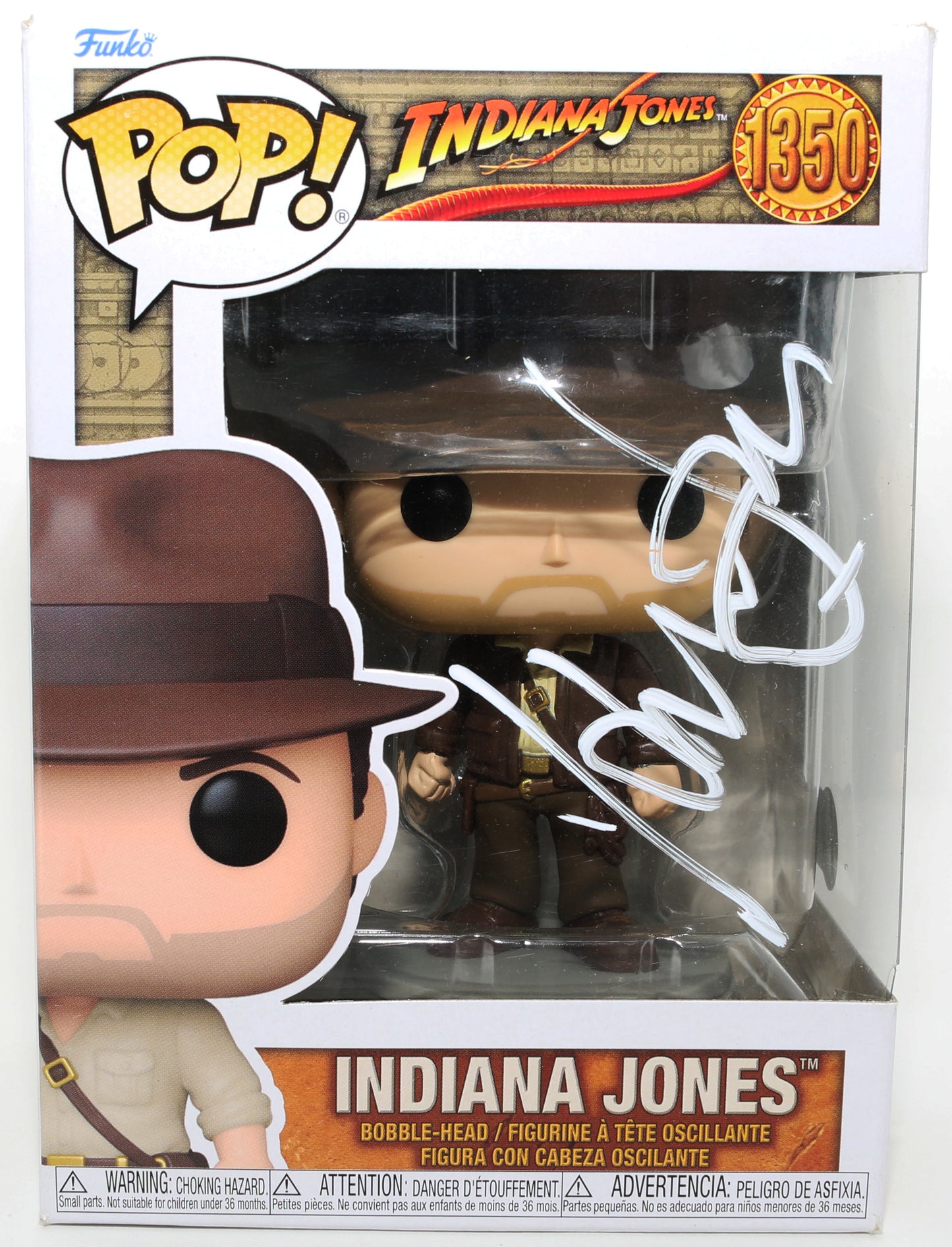 
                  
                    Harrison Ford as Indiana Jones in Indiana Jones (Beckett) Signed Funko POP! #1350
                  
                