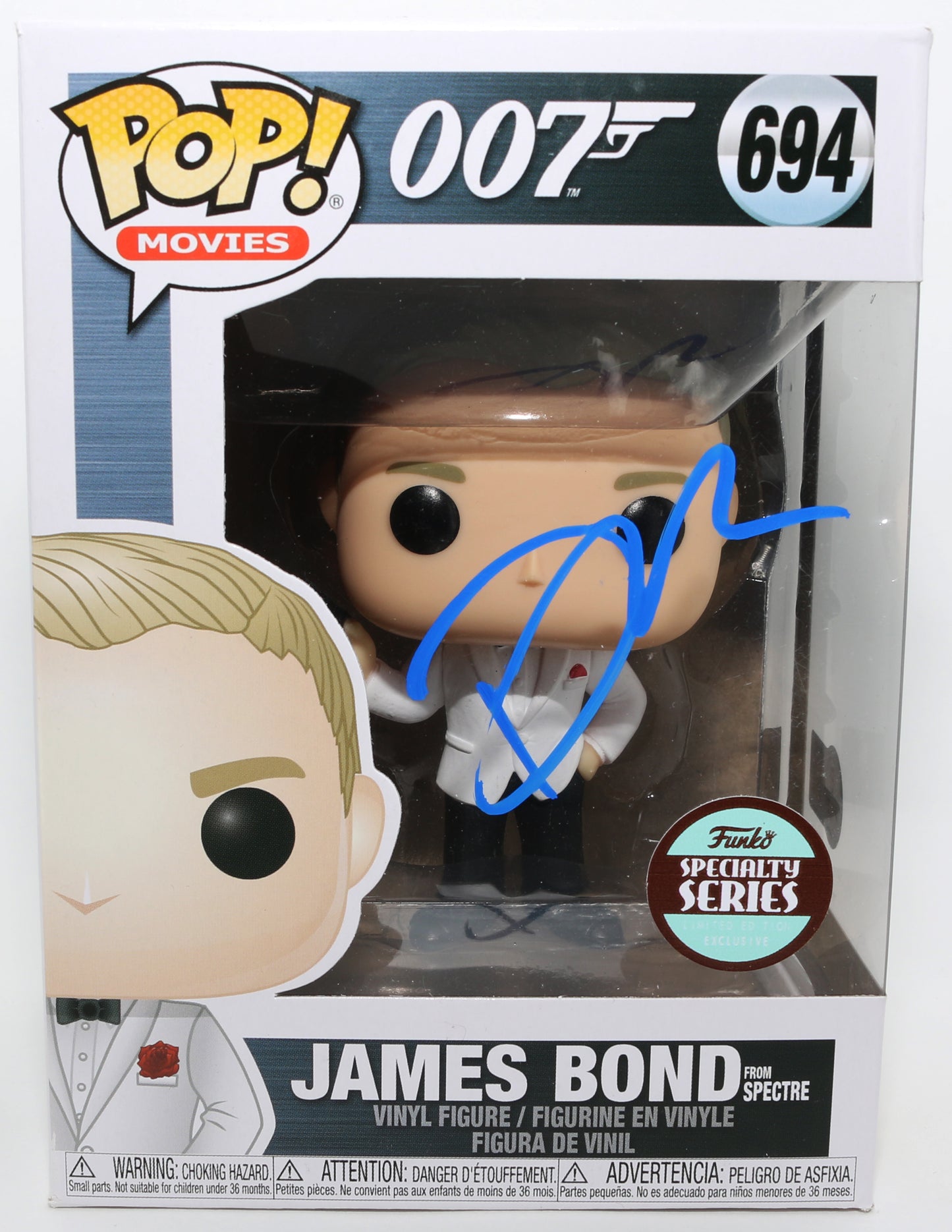 
                  
                    Daniel Craig as James Bond in James Bond 007: Spectre Specialty Series (Beckett) Signed Funko POP! #694
                  
                
