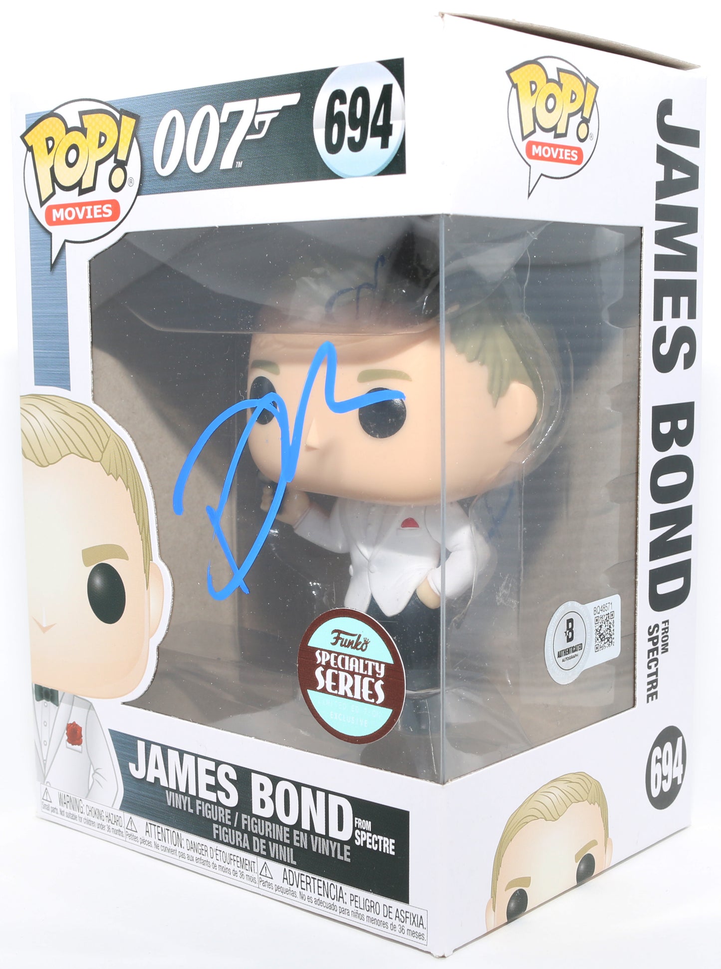 
                  
                    Daniel Craig as James Bond in James Bond 007: Spectre Specialty Series (Beckett) Signed Funko POP! #694
                  
                