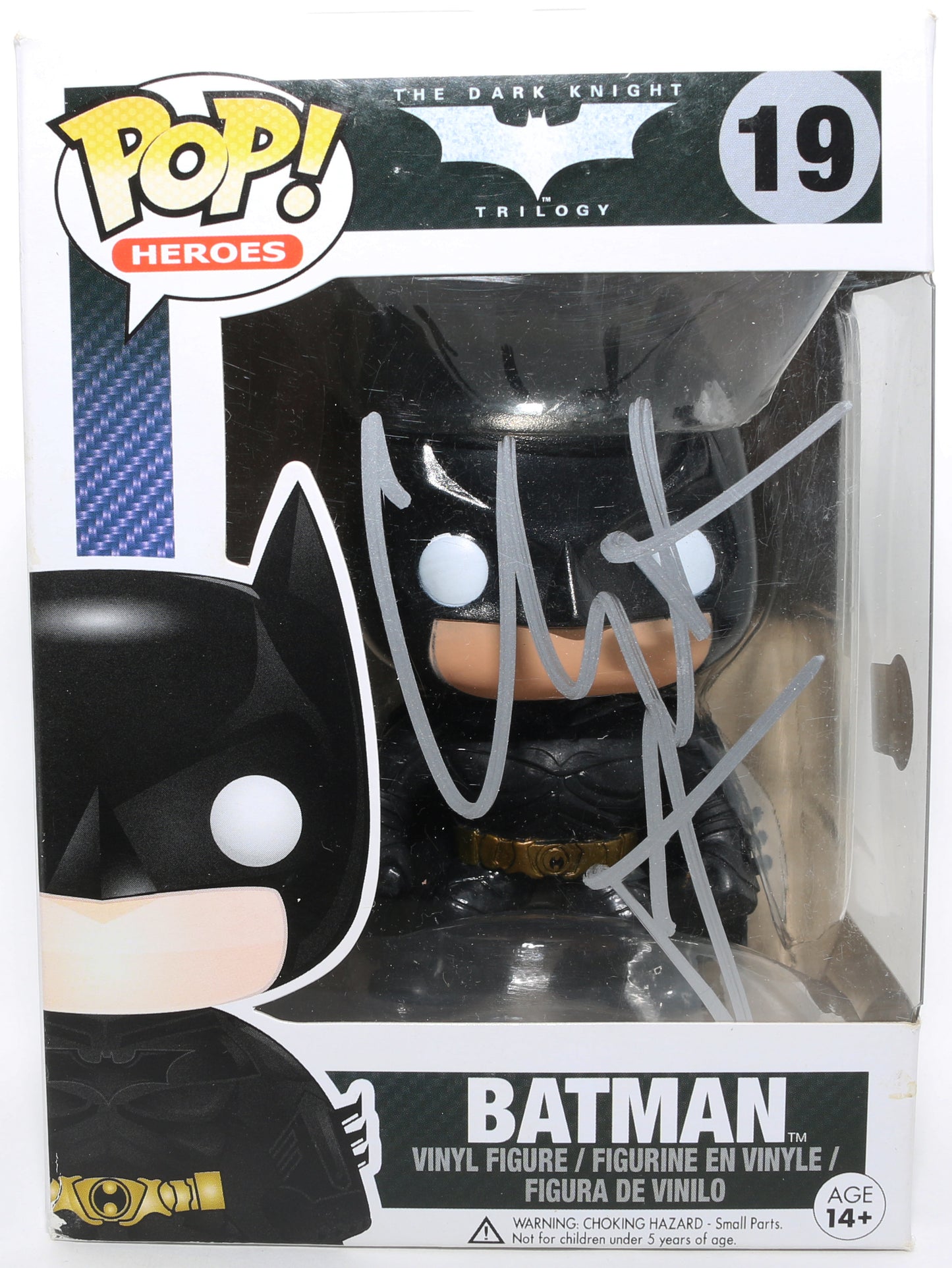 
                  
                    Christian Bale as Batman in Christopher Nolan's The Dark Knight Trilogy (Beckett) Signed Funko POP! #19
                  
                