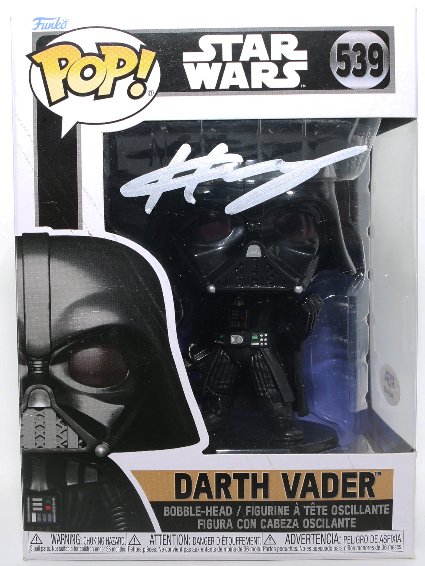 
                  
                    Hayden Christensen as Darth Vader in Star Wars (PSA) Signed Funko POP! #539
                  
                