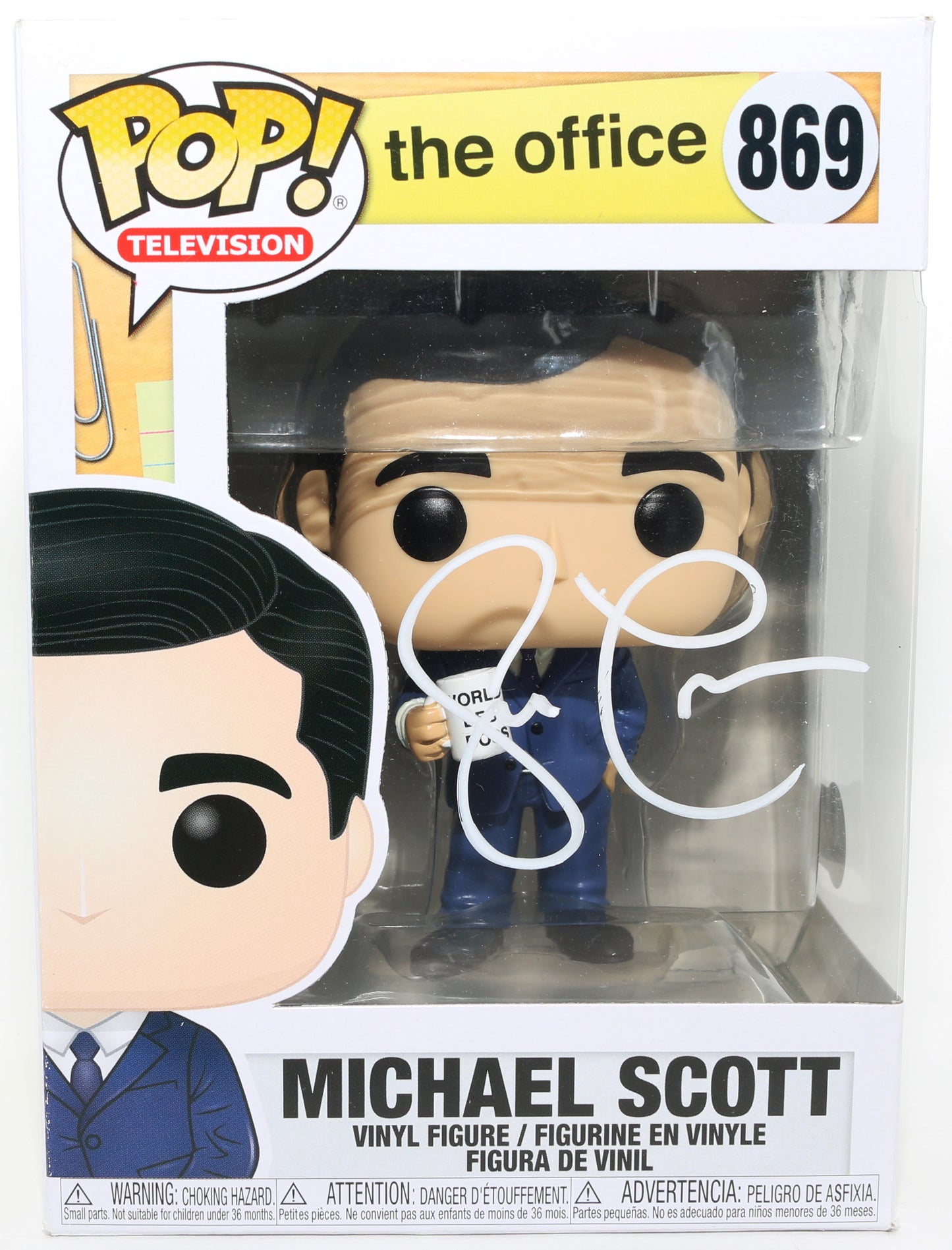 
                  
                    Steve Carrell as Michael Scott in The Office (Beckett) Signed Funko POP! #869
                  
                