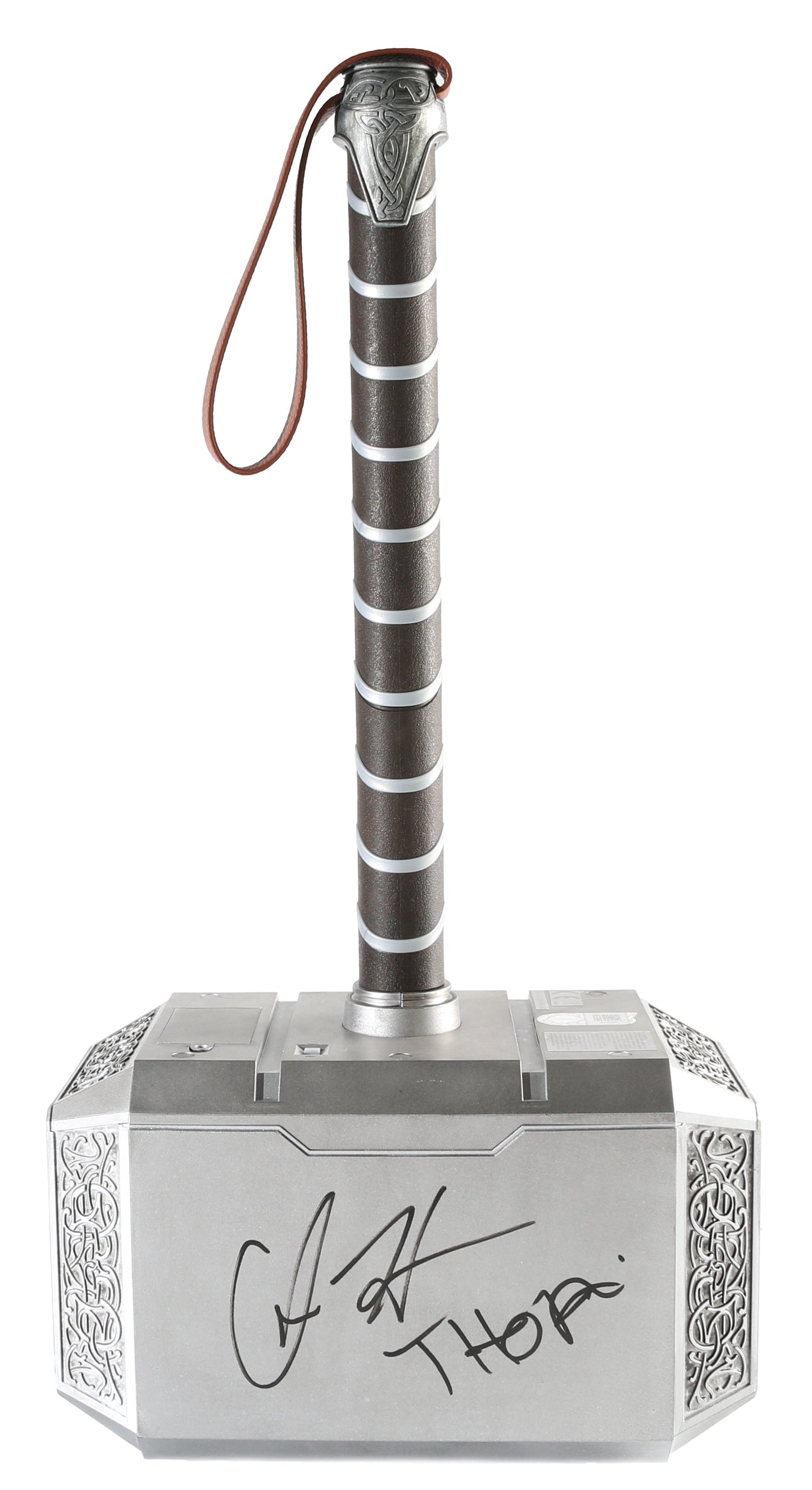 
                  
                    Marvel Legends Mighty Thor Mjolnir Prop Replica Hasbro Legends Series Electronic Hammer (SWAU) Signed by Chris Hemsworth with Character Name
                  
                