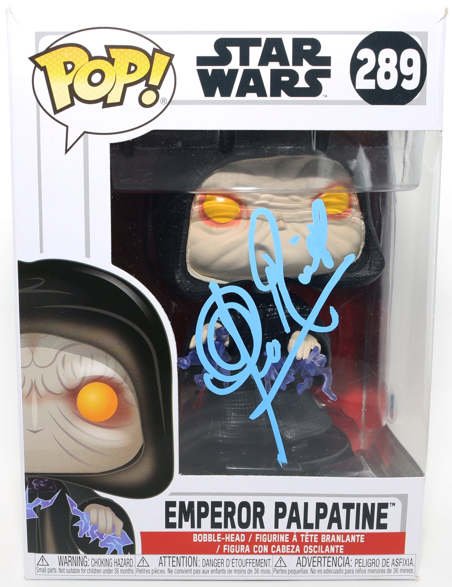 
                  
                    Clive Revill as Emperor Palpatine in Star Wars: The Empire Strikes Back (Beckett) Signed Funko POP! #289
                  
                