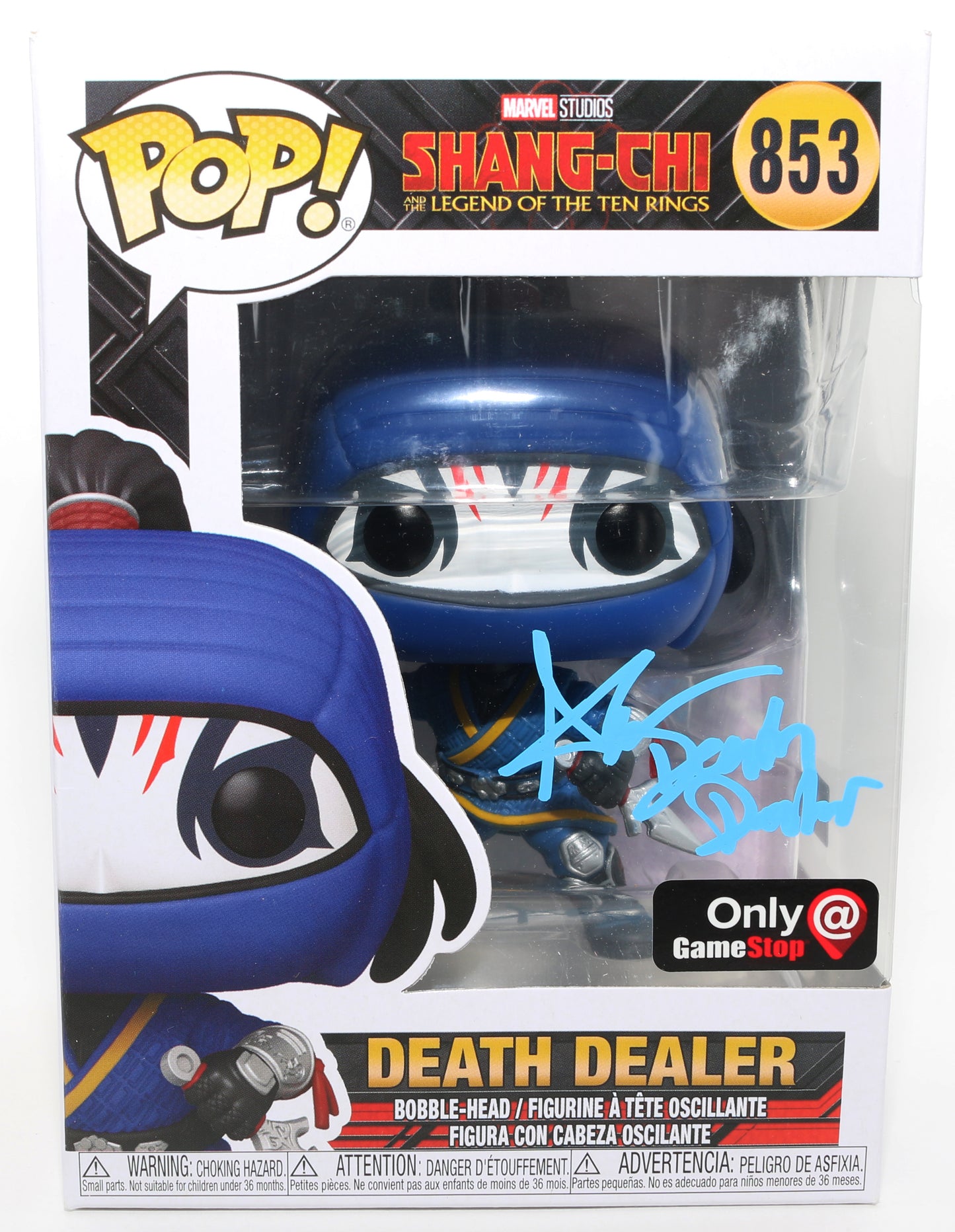 
                  
                    Andy Le as Death Dealer in Shang-Chi & the Legend of the Ten Rings GameStop Exclusive (Celebrity Authentics) Signed Funko POP! #853 with Character Name
                  
                