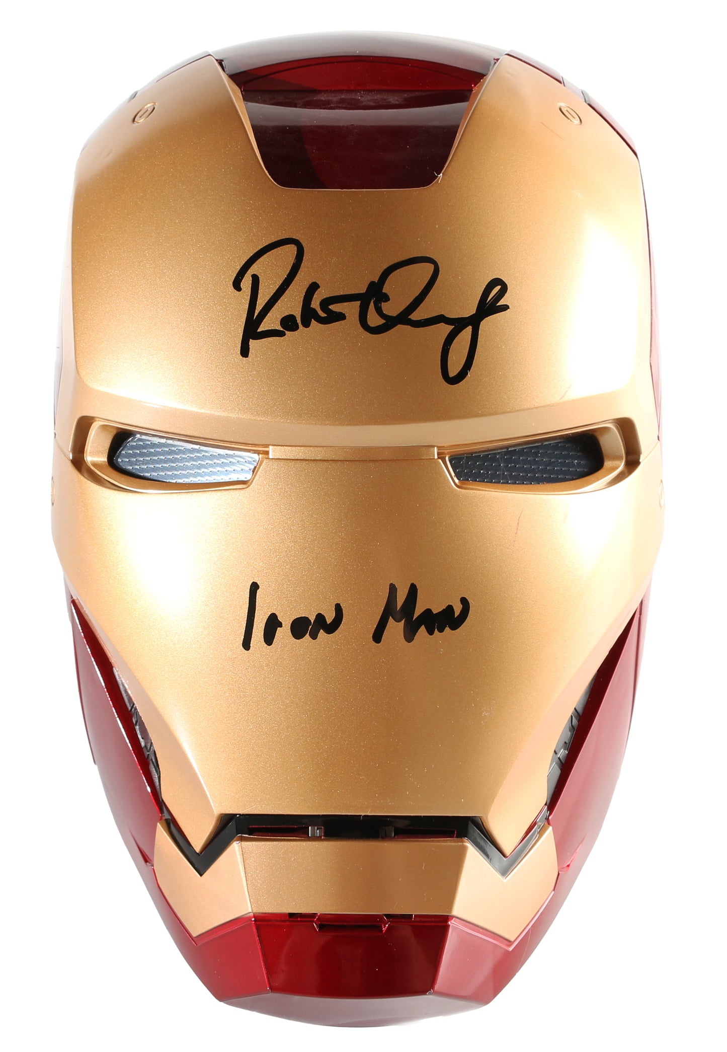 
                  
                    Iron Man Prop Replica Hasbro Legends Series Electronic Helmet (Beckett) Signed by Robert Downey Jr. with Character Name
                  
                