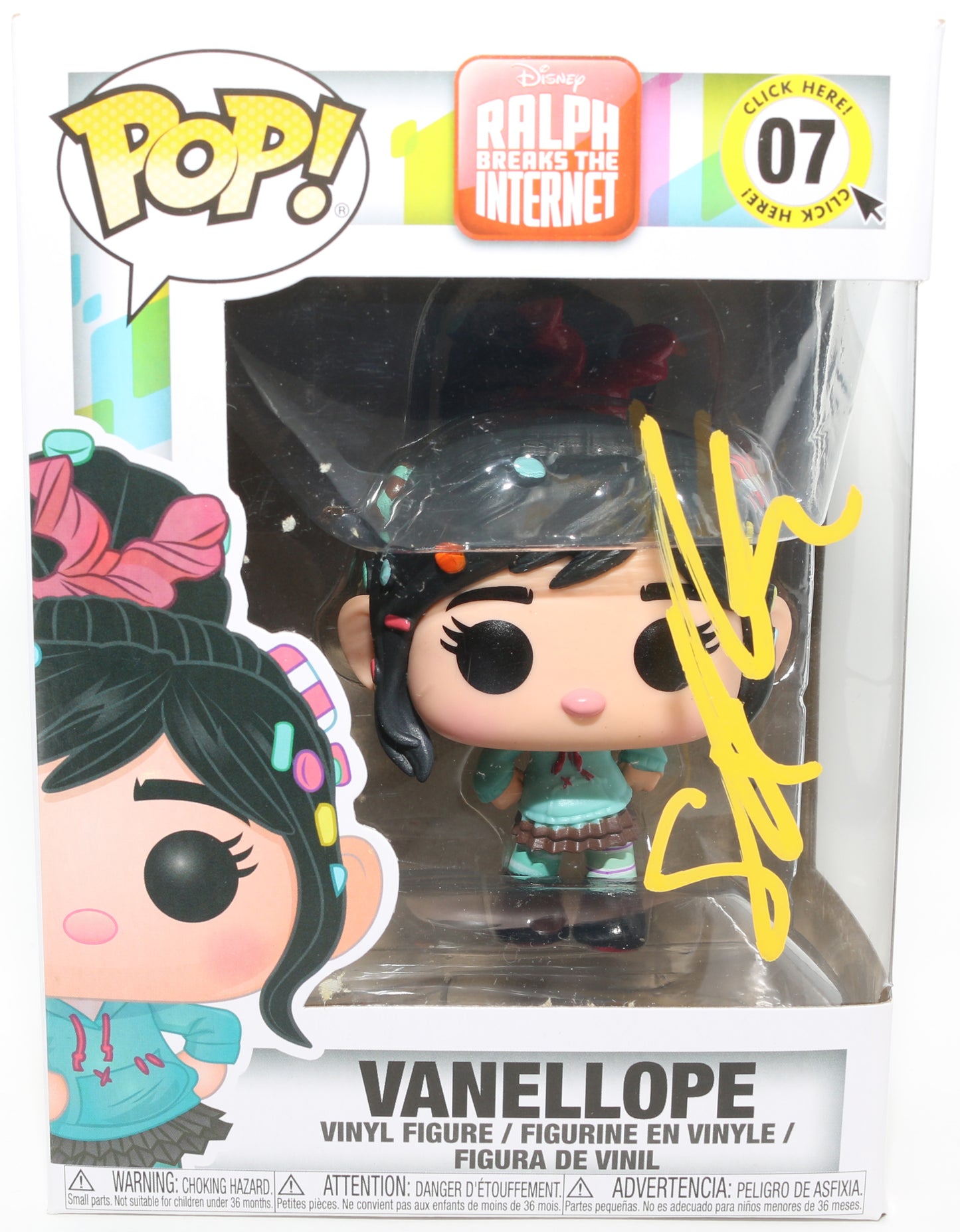 
                  
                    Sarah Silverman as Vanellope in Disney's Wreck-It Ralph Signed Funko POP! #07
                  
                