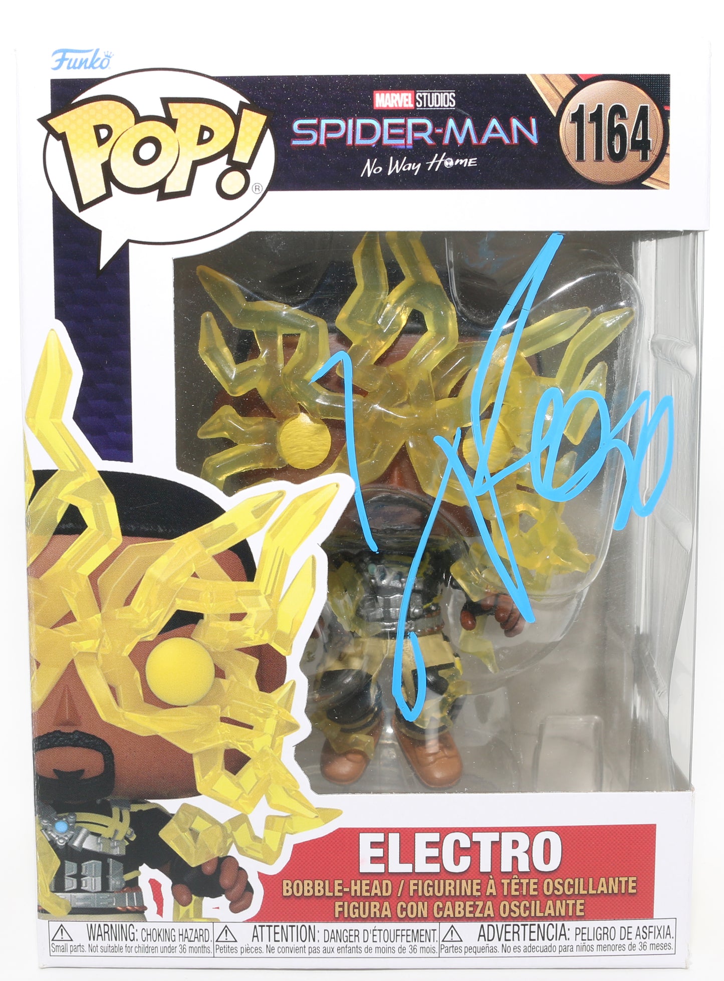 
                  
                    Jamie Foxx as Electro in Spider-Man: No Way Home (Beckett) Signed Funko POP! #1164
                  
                