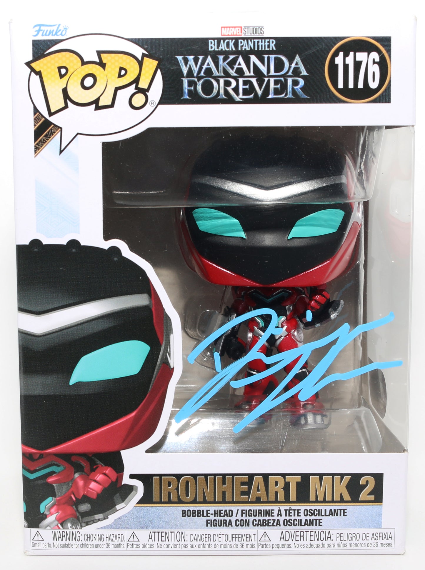 
                  
                    Dominique Thorne as Ironheart Mark 2 in Black Panther: Wakanda Forever (SWAU) Signed Funko POP! #1176
                  
                