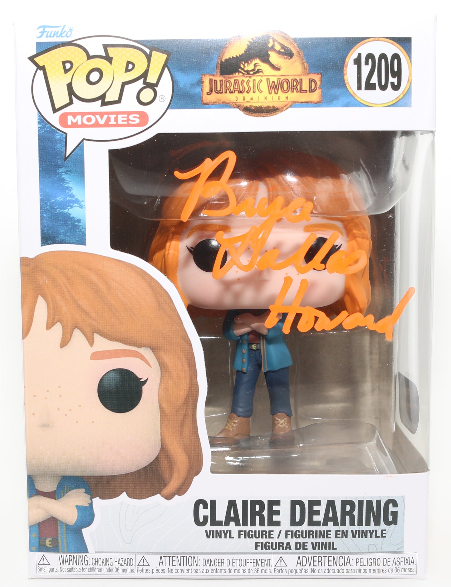 
                  
                    Bryce Dallas Howard as Claire Dearing in Jurassic World Dominion (SWAU) Signed Funko POP! #1209
                  
                