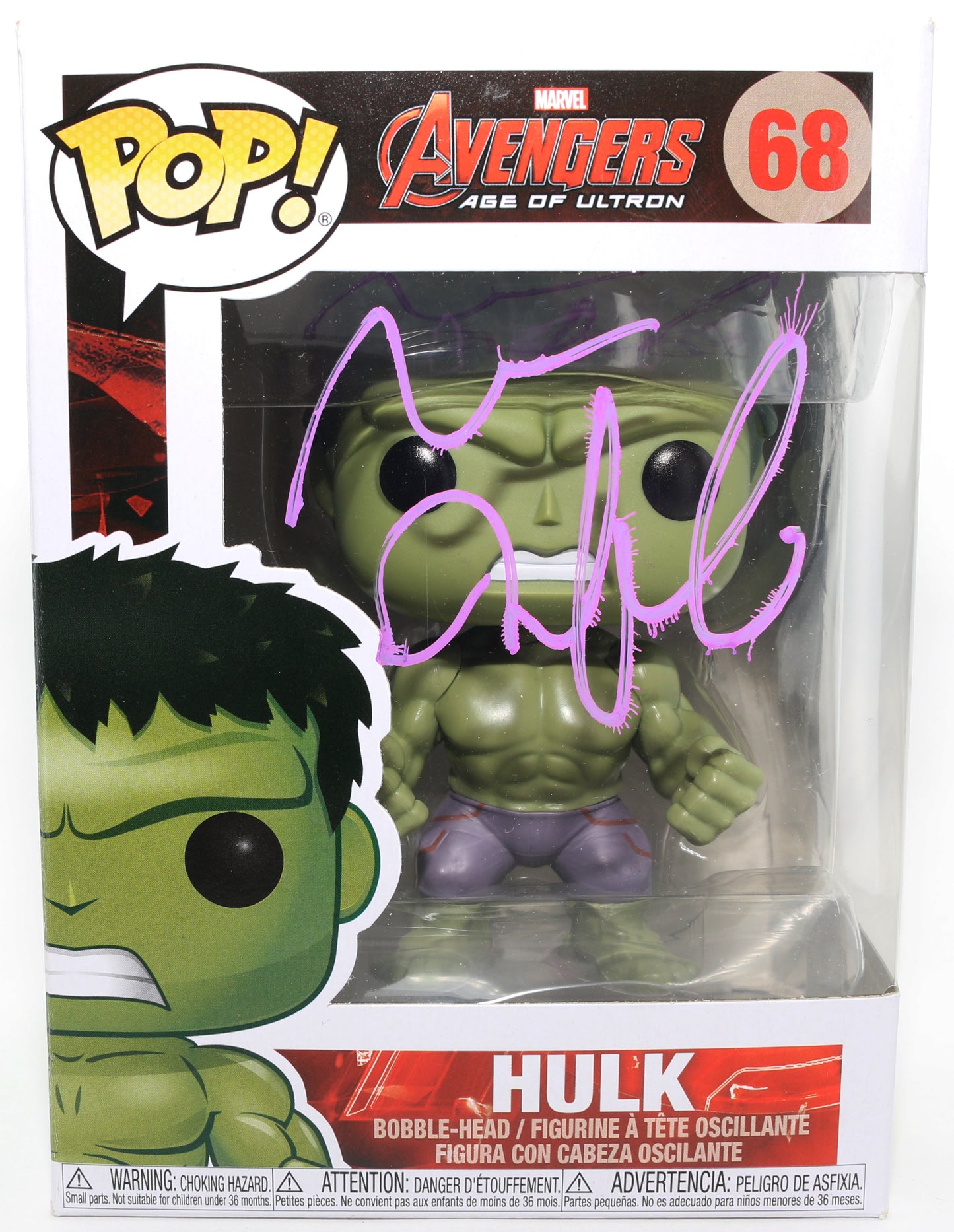 
                  
                    Mark Ruffalo as Hulk in Avengers: Age of Ultron Signed Funko POP! #68
                  
                