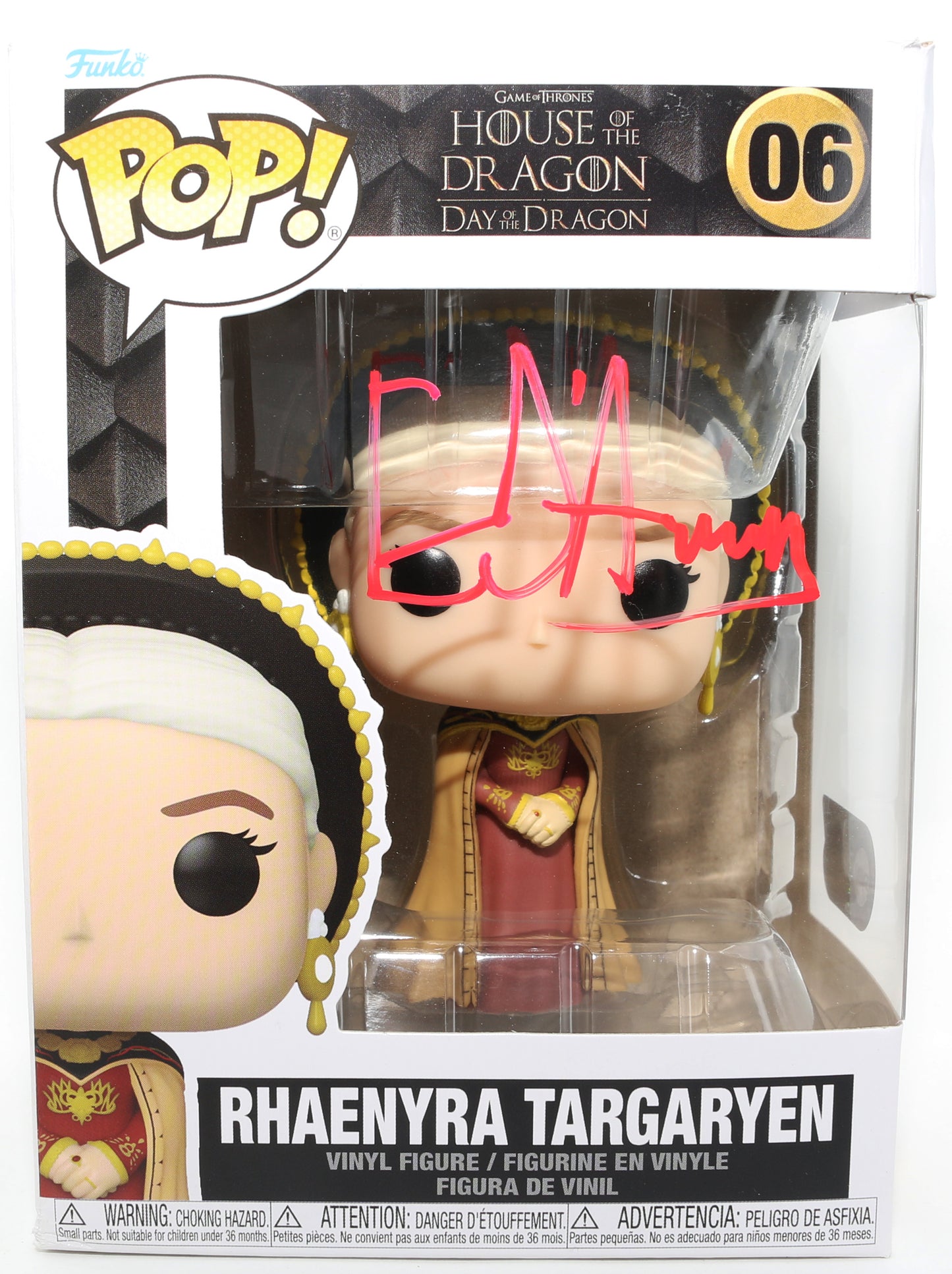 
                  
                    Emma D'Arcy as Rhaenyra Targaryen in HBO's House of the Dragon (SWAU) Signed Funko POP! #06
                  
                