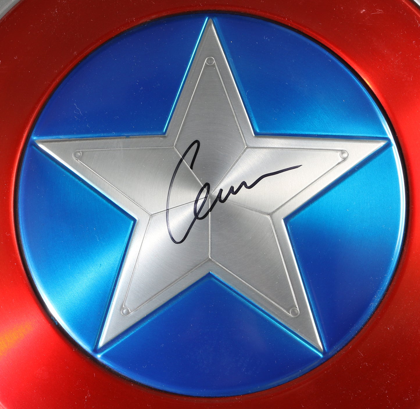
                  
                    Captain America's Metal Prop Replica Shield Signed by Chris Evans
                  
                
