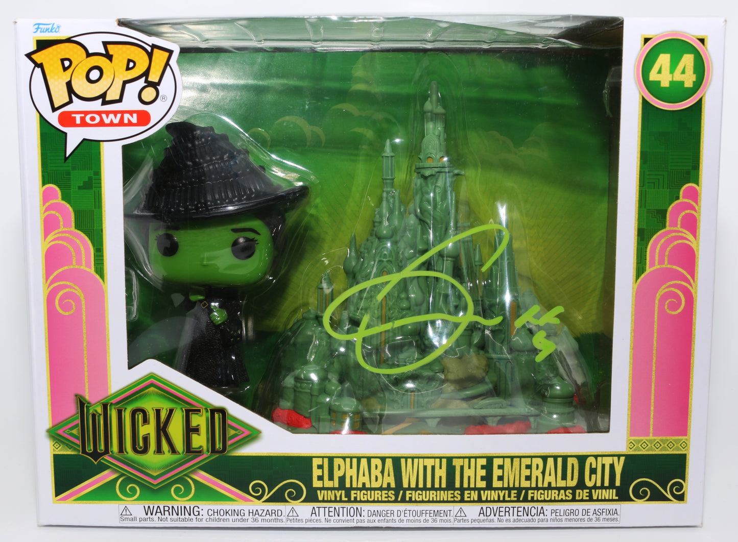 
                  
                    Cynthia Erivo as Elphaba Throp in Wicked Emerald City Town Signed Funko POP! #44
                  
                