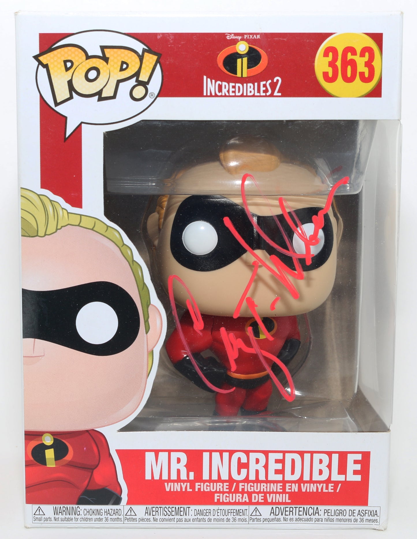
                  
                    Craig T. Nelson as Mr. Incredible in Incredibles 2 Signed Funko POP! #363
                  
                