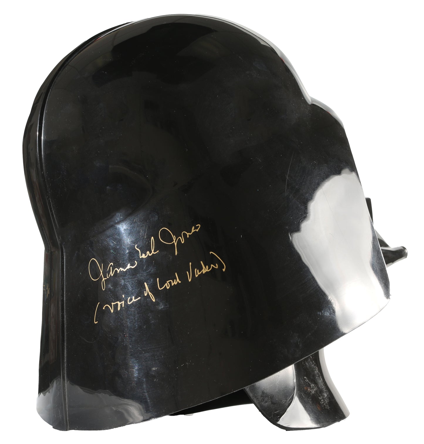 
                  
                    Darth Vader from Star Wars Full Size Prop Replica Helmet (Beckett) Signed by James Earl Jones with Rare 'Voice of Lord Vader' Character Name & MTFBWY Quote
                  
                
