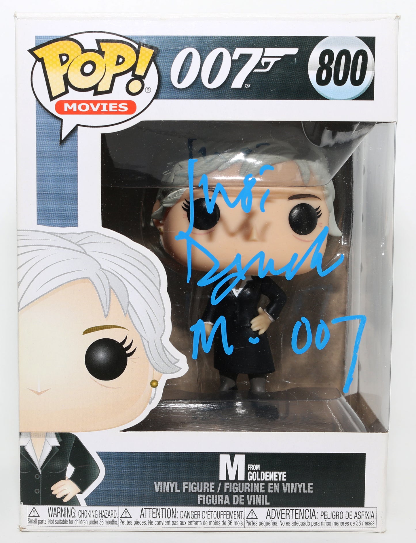 
                  
                    Judi Dench as M in James Bond 007: Goldeneye Signed Funko POP! #800
                  
                