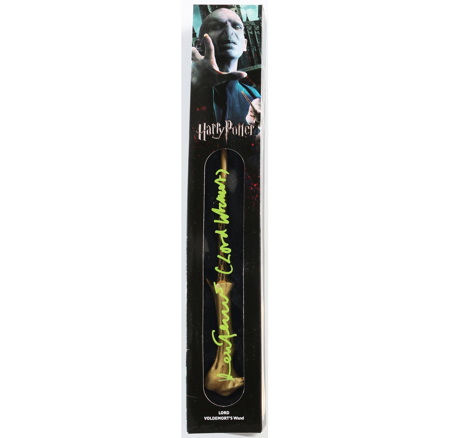 
                  
                    Ralph Fiennes as Lord Voldemort in Harry Potter & the Deathly Hallows – Part 2 Signed Prop Replica Wand with Character Name
                  
                