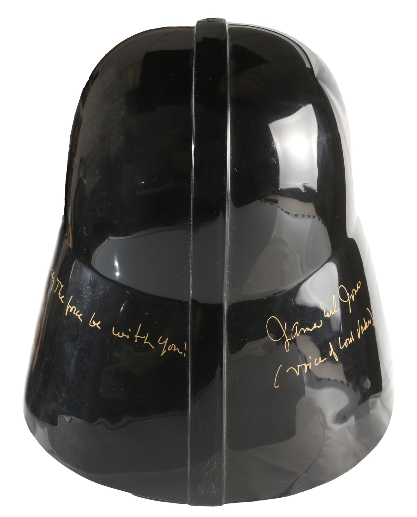 
                  
                    Darth Vader from Star Wars Full Size Prop Replica Helmet (Beckett) Signed by James Earl Jones with Rare 'Voice of Lord Vader' Character Name & MTFBWY Quote
                  
                