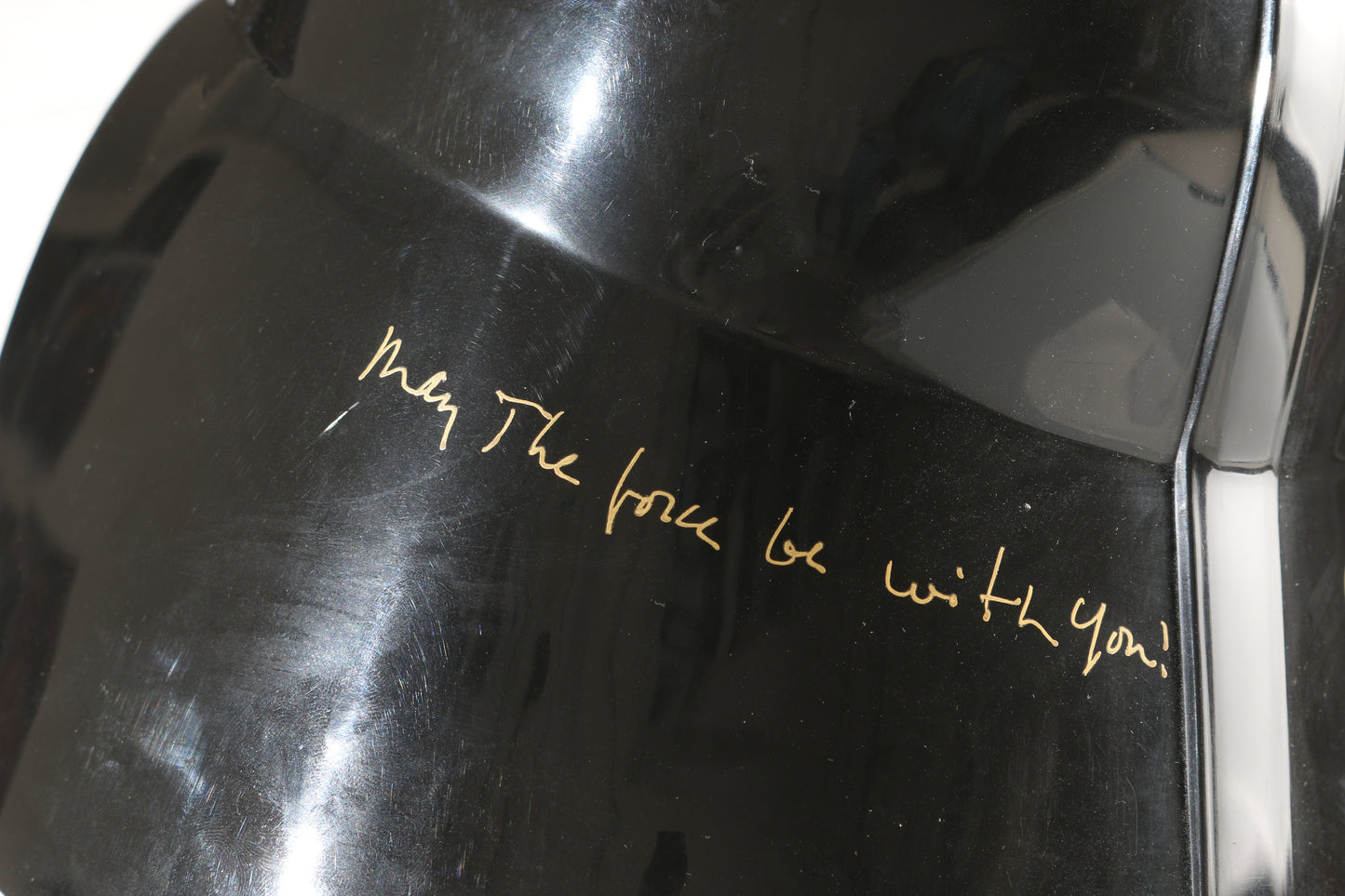 
                  
                    Darth Vader from Star Wars Full Size Prop Replica Helmet (Beckett) Signed by James Earl Jones with Rare 'Voice of Lord Vader' Character Name & MTFBWY Quote
                  
                