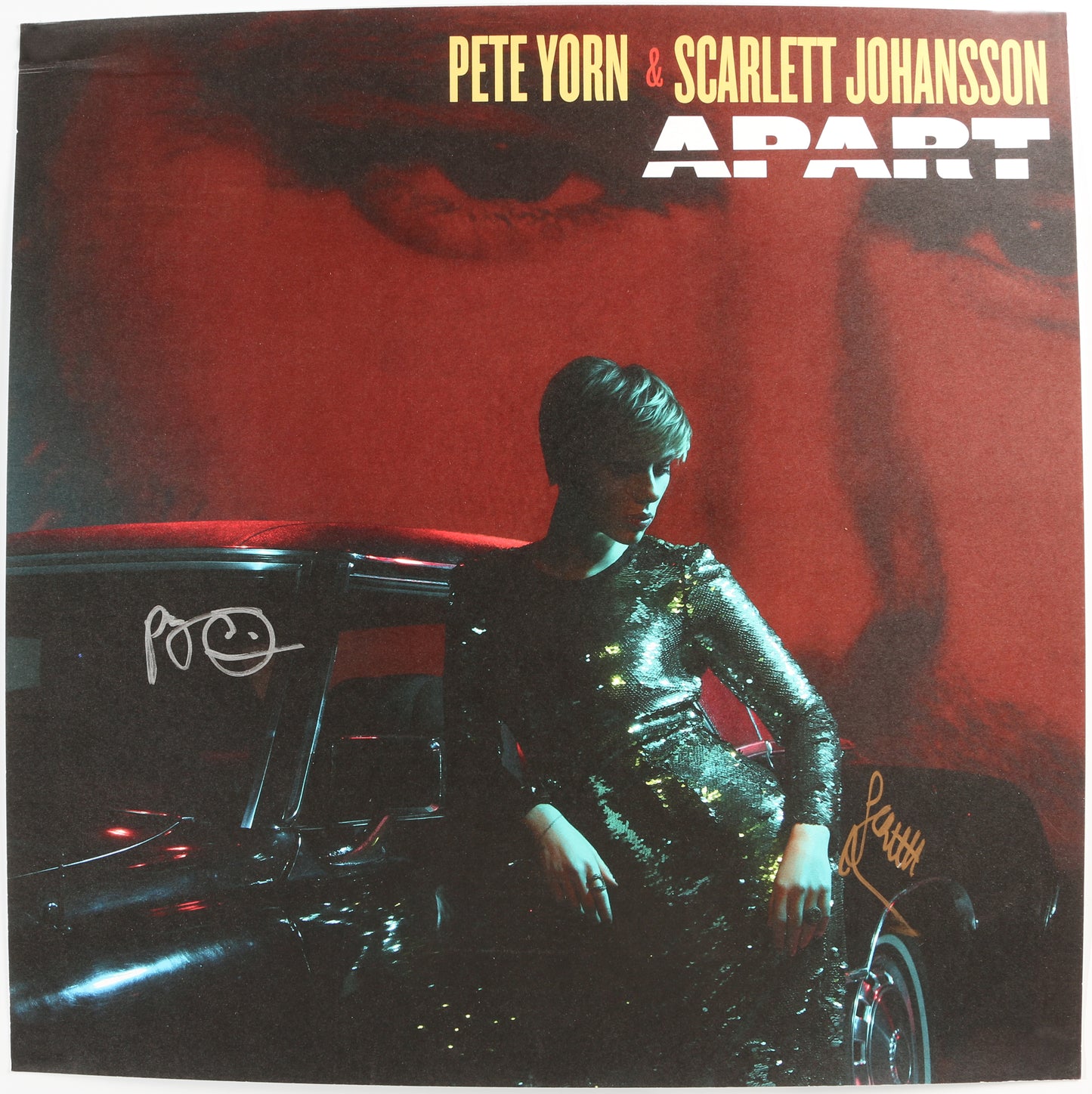 
                  
                    Apart EP Album 18x18 Promo Poster (ACOA) Signed by Pete Yorn & Scarlett Johansson
                  
                