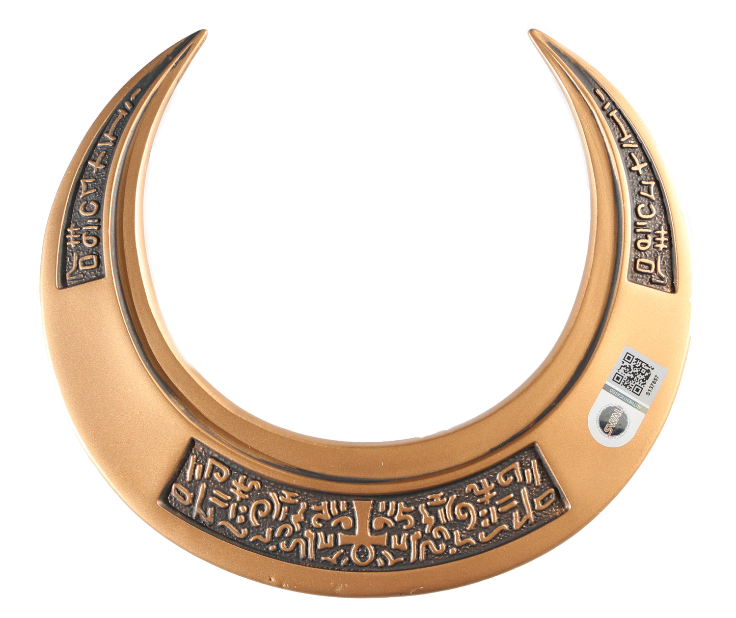 
                  
                    Oscar Isaac as Moon Knight in Moon Knight (SWAU) Signed Prop Replica Crescent Blade with Character Name
                  
                