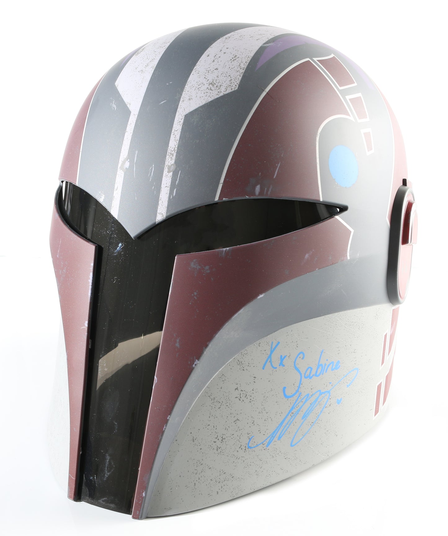 
                  
                    Sabine from Star Wars: Ahsoka Prop Replica Hasbro The Black Series Helmet Signed by Natasha Liu Bordizzo with Character Name
                  
                