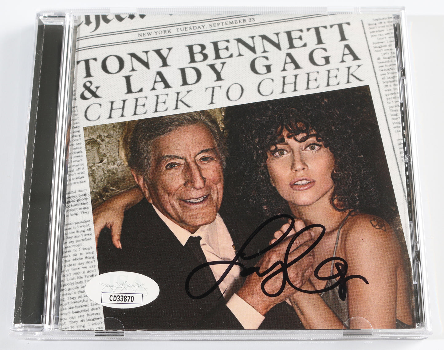 
                  
                    Cheek to Cheek with Tony Bennett CD Album (JSA) Signed by Lady Gaga
                  
                