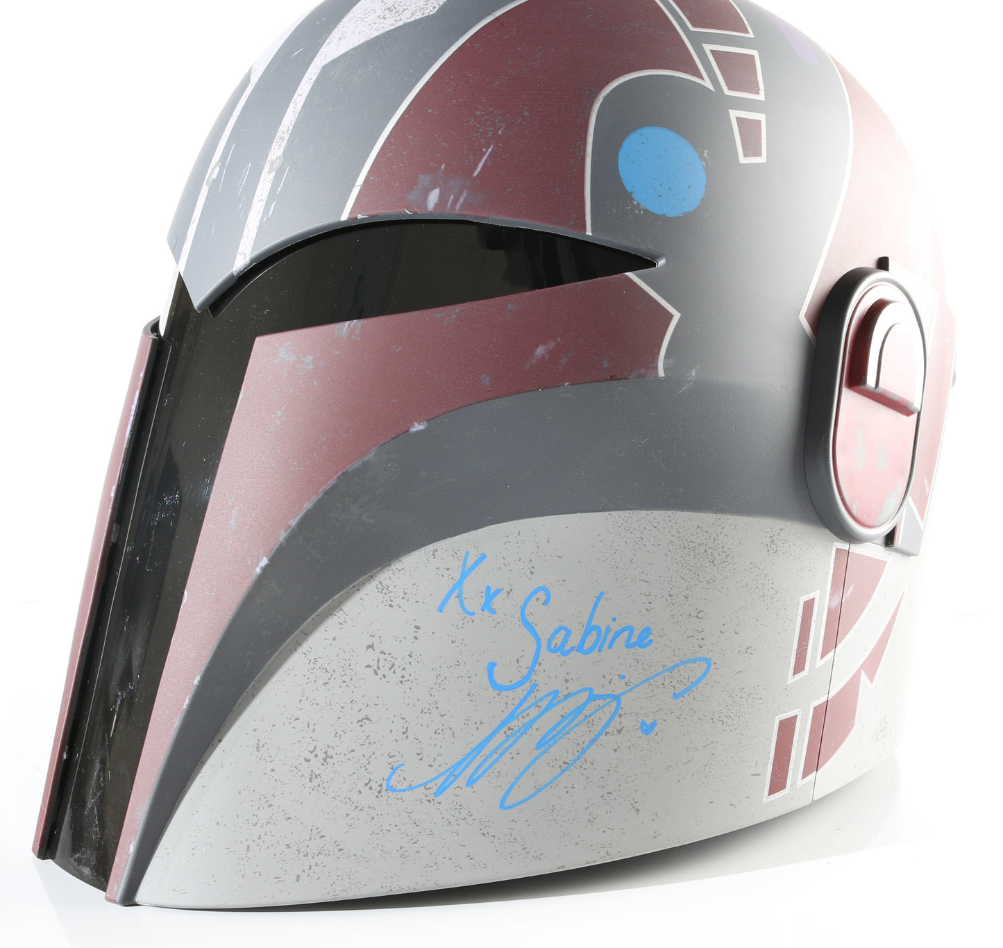 
                  
                    Sabine from Star Wars: Ahsoka Prop Replica Hasbro The Black Series Helmet Signed by Natasha Liu Bordizzo with Character Name
                  
                