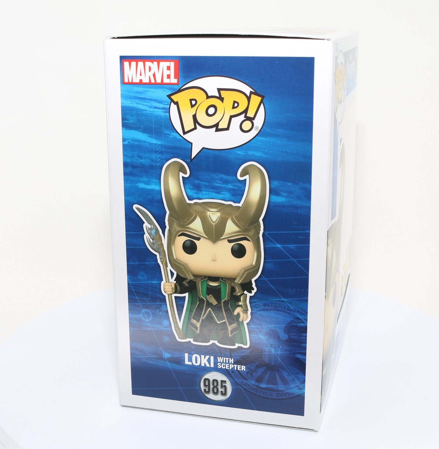 
                  
                    Tom Hiddleston as Loki with Scepter in Avengers EE Glow in the Dark Exclusive (SWAU) Signed Funko POP! #985
                  
                