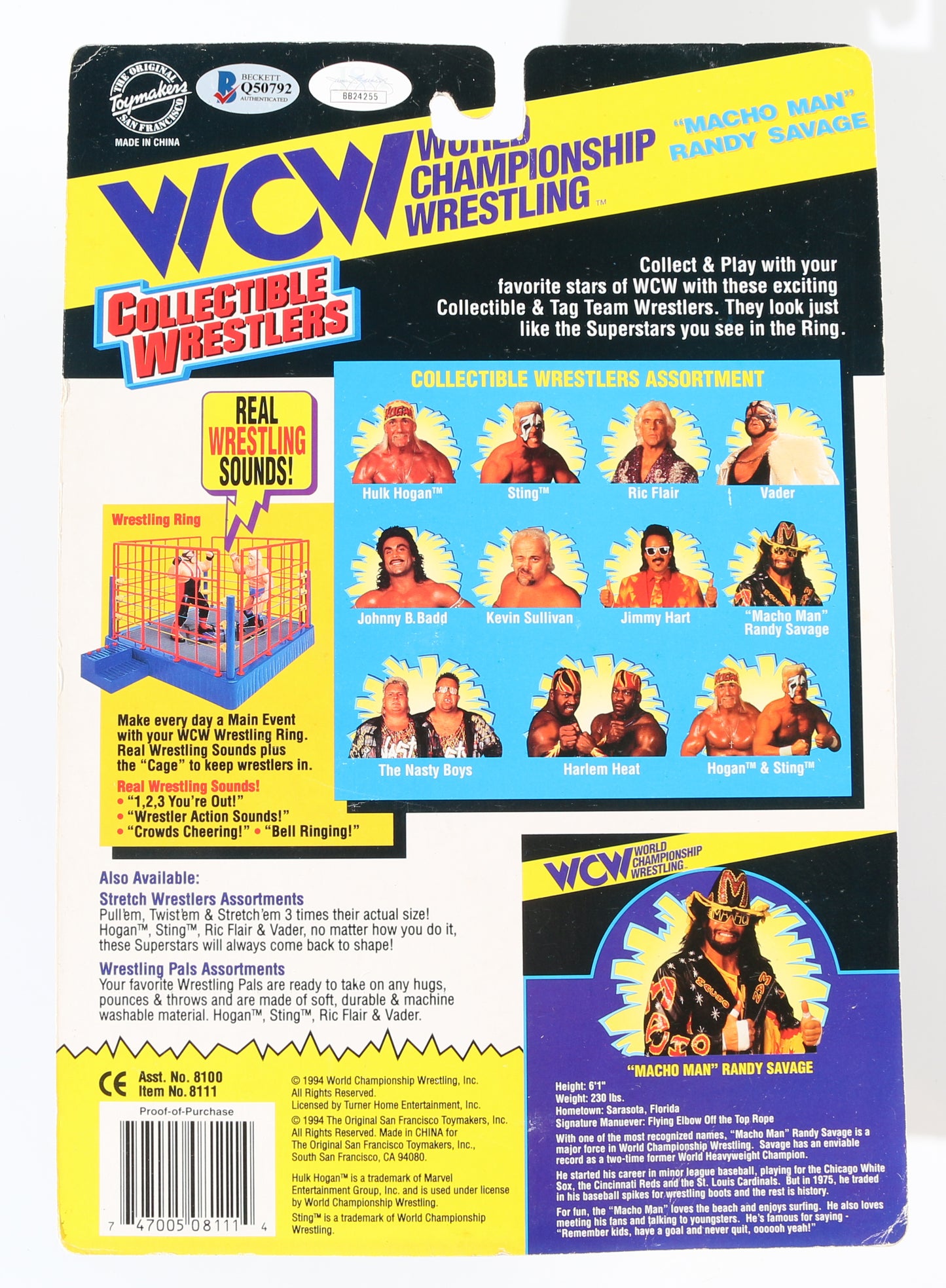 
                  
                    Macho Man Randy Savage WWE Wrestler (Beckett / JSA) Signed Action Figure
                  
                