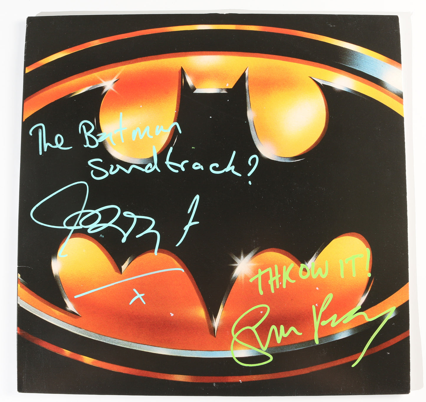 
                  
                    Simon Pegg as Shaun & Nick Frost as Ed in Shaun of the Dead Signed Batman Soundtrack 12" Vinyl Record with Quotes
                  
                
