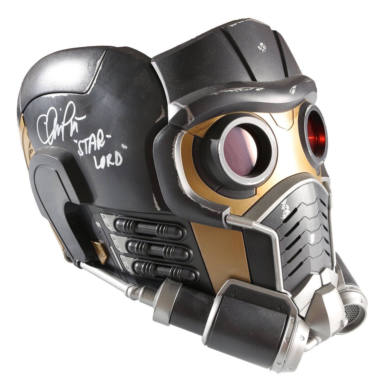 
                  
                    Chris Pratt as Star-Lord in Guardians of the Galaxy (SWAU) Signed Hasbro Legends Series Prop Replica Helmet
                  
                