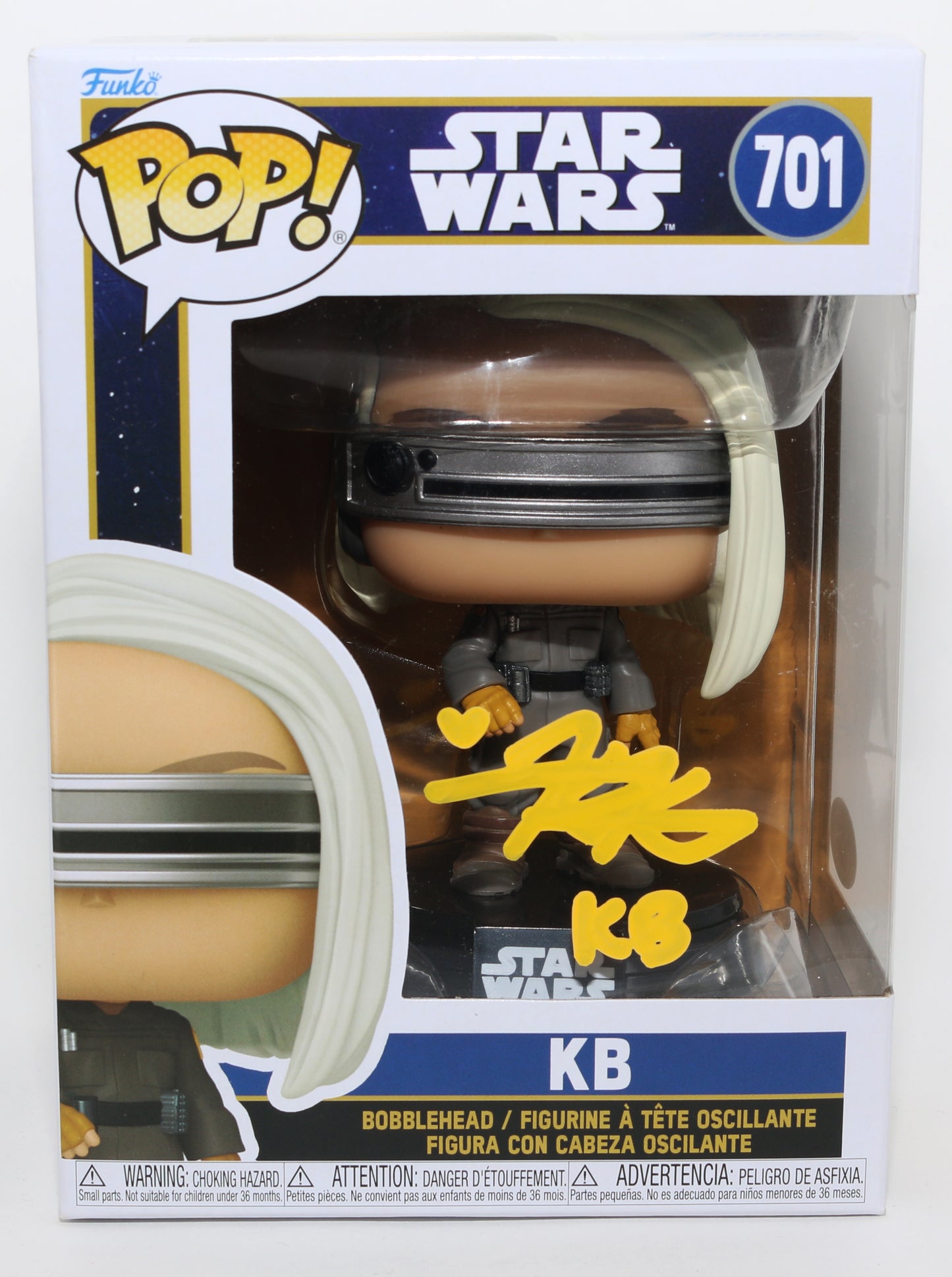 
                  
                    Kyriana Kratter as KB in Star Wars: Skeleton Crew (JSA) Signed Funko POP! #701 with Character Name
                  
                