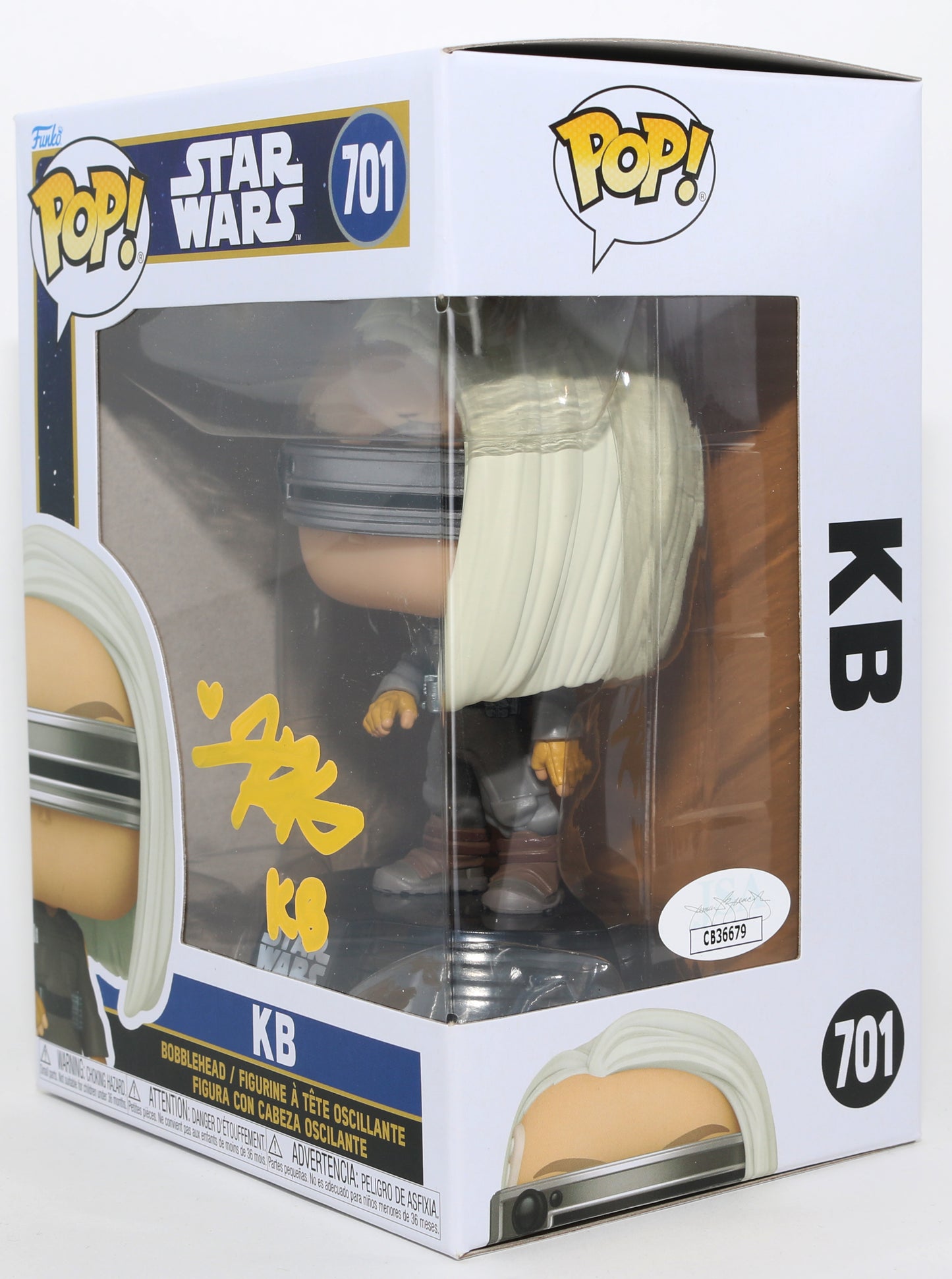 
                  
                    Kyriana Kratter as KB in Star Wars: Skeleton Crew (JSA) Signed Funko POP! #701 with Character Name
                  
                
