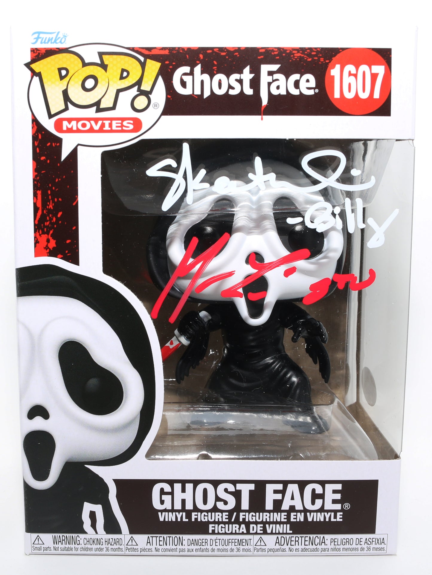 
                  
                    Skeet Ulrich as Billy Loomis & Matthew Lillard as Stu Macher in Scream (JSA) Signed Funko POP! #1607 with Character Names
                  
                