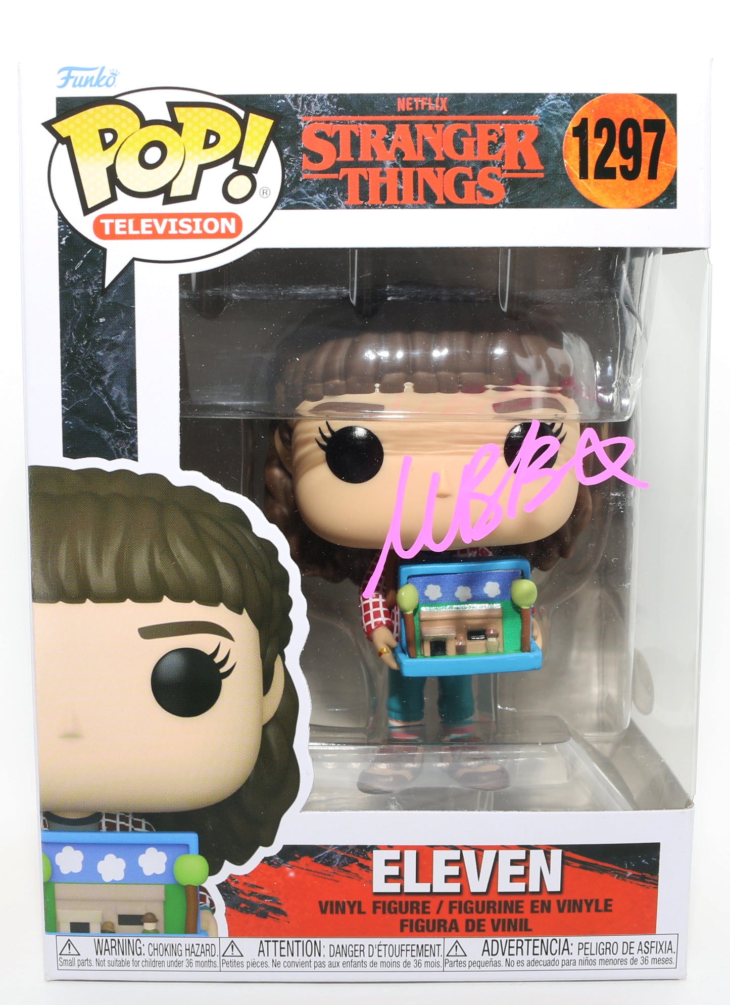 
                  
                    Millie Bobby Brown as Eleven in Stranger Things (ACOA) Signed Funko POP! #1297
                  
                