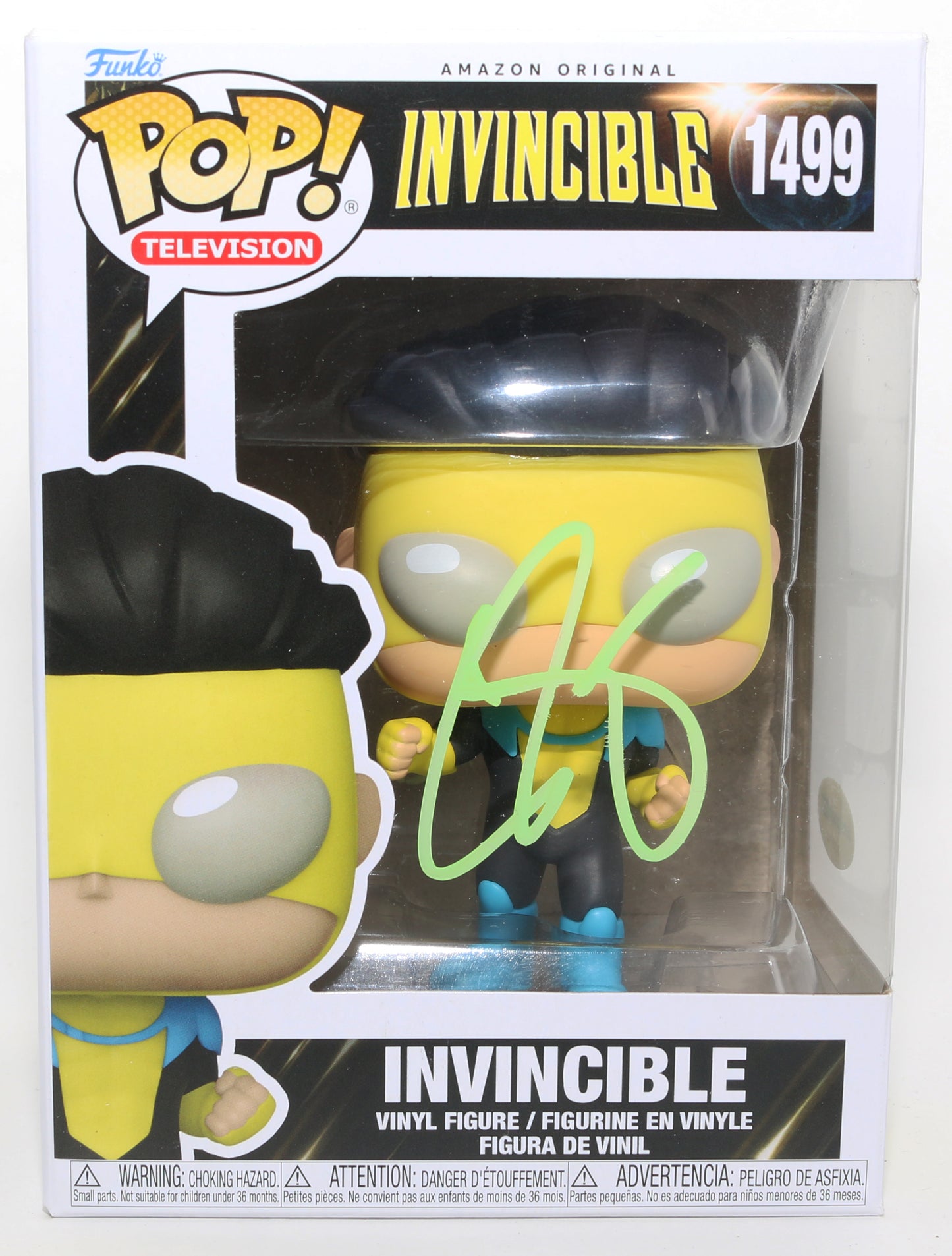 
                  
                    Steven Yeun as Invincible in Invincible (ACOA) Signed Funko POP! #1499
                  
                