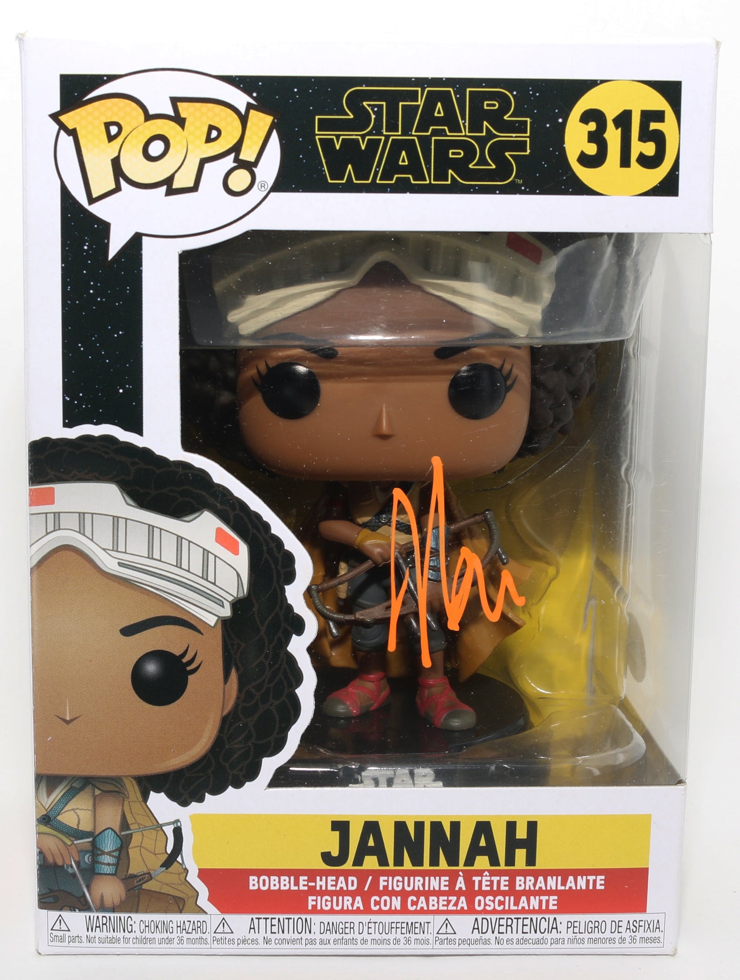 
                  
                    Naomi Ackie as Jannah in Star Wars: Rise of Skywalker (ACOA) Signed Funko POP! #315
                  
                
