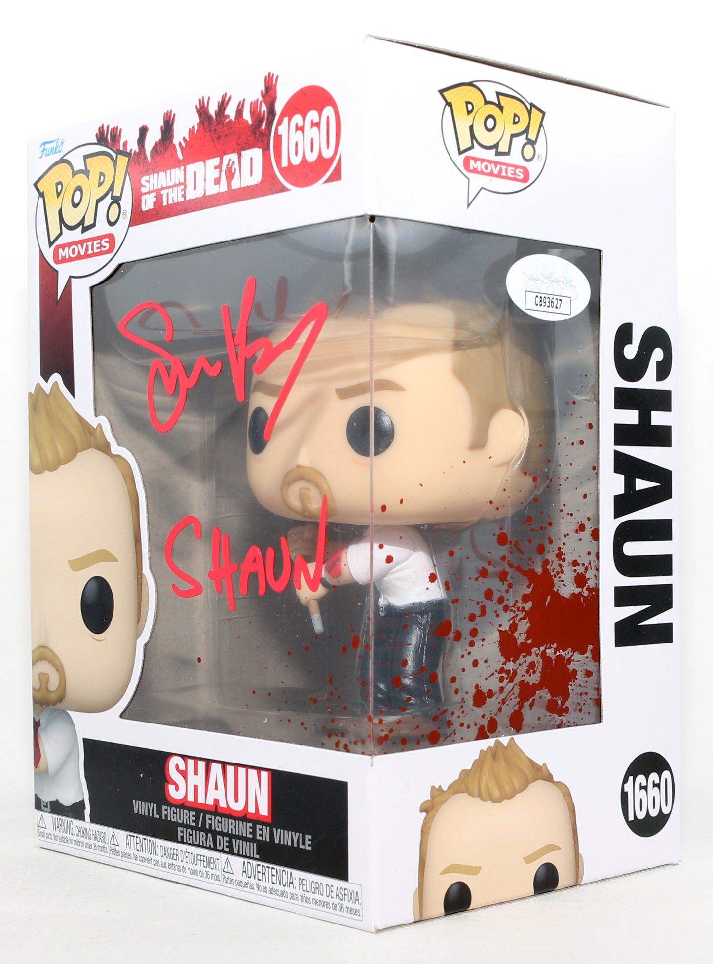 
                  
                    Simon Pegg as Shaun in Shaun of the Dead (JSA) Signed Funko POP! #1660 with Character Name
                  
                
