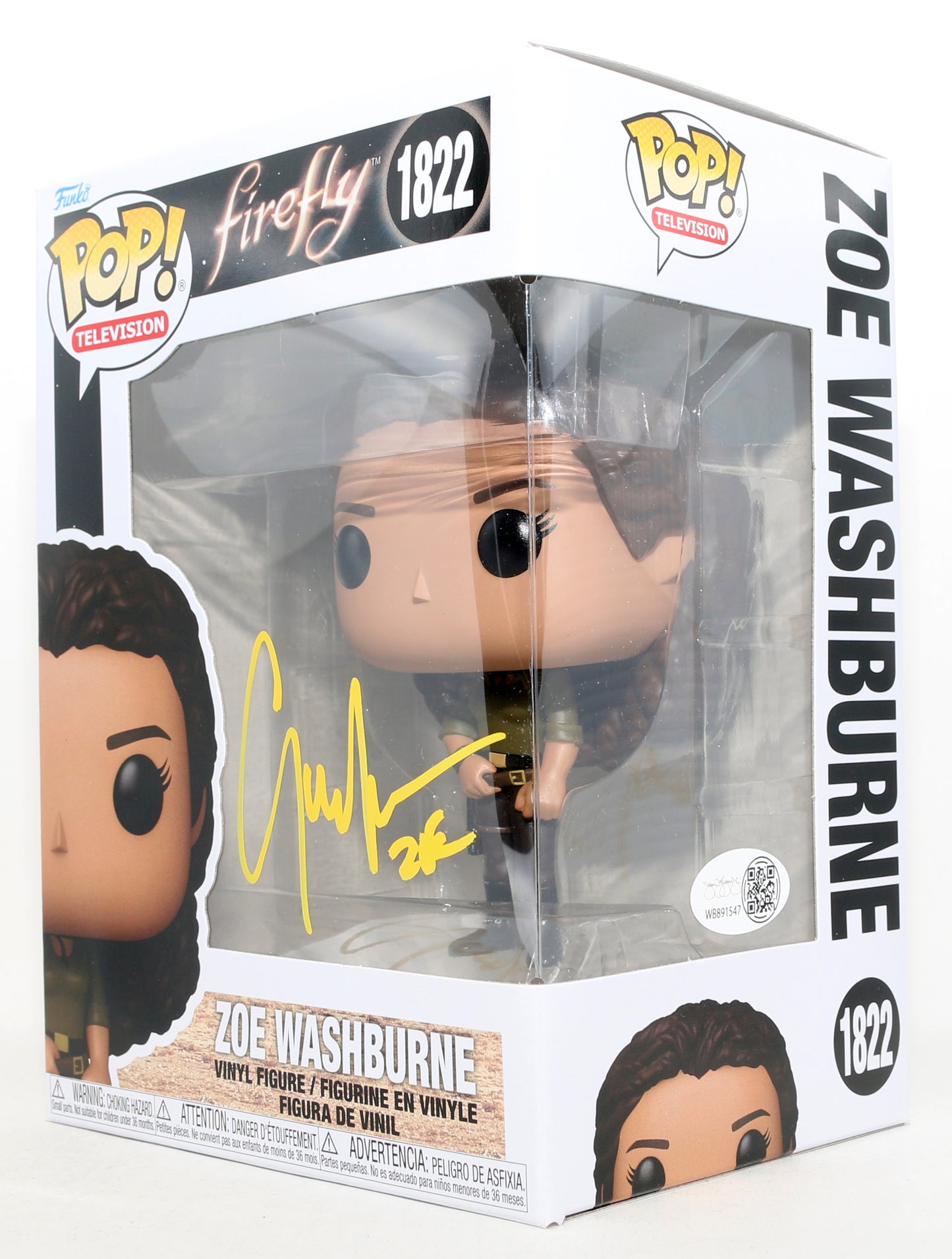 
                  
                    Gina Torres as Zoë Washburne in Firefly (JSA) Signed Funko POP! #1822 with Character Name
                  
                