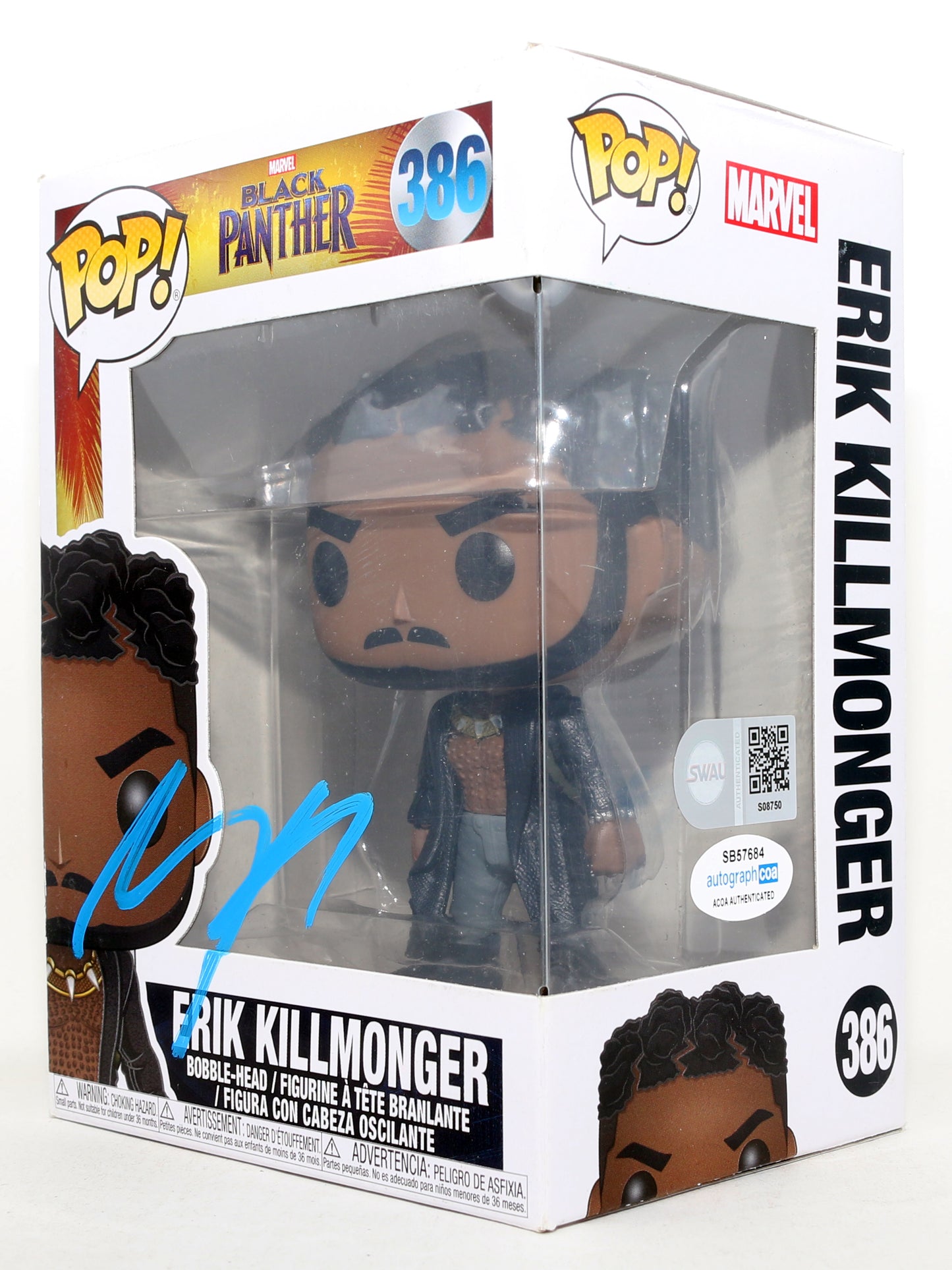 
                  
                    Michael B. Jordan as Killmonger in Black Panther (SWAU) Signed Funko POP! #386
                  
                