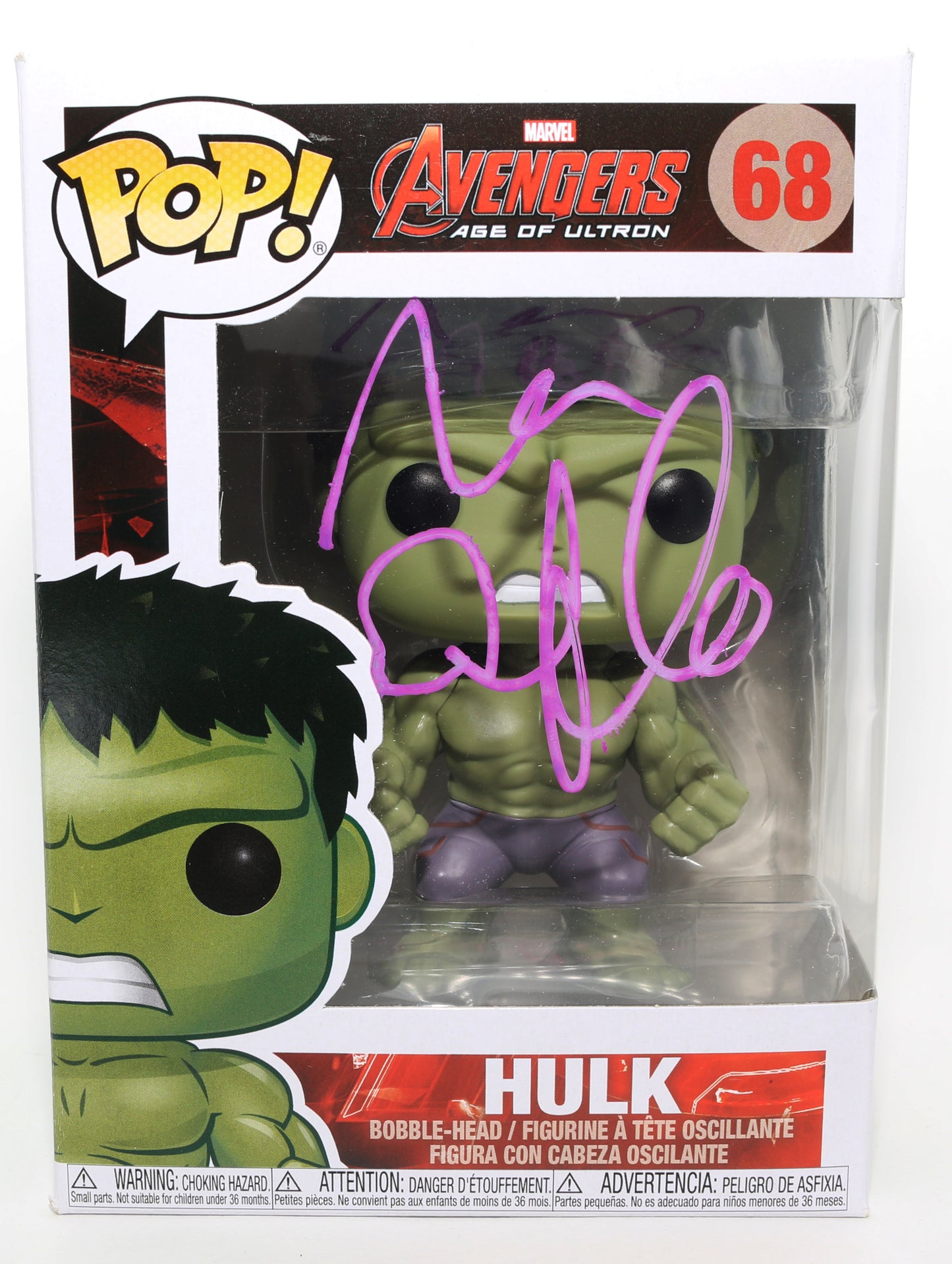 
                  
                    Mark Ruffalo as Hulk in Avengers: Age of Ultron Signed Funko POP! #68
                  
                