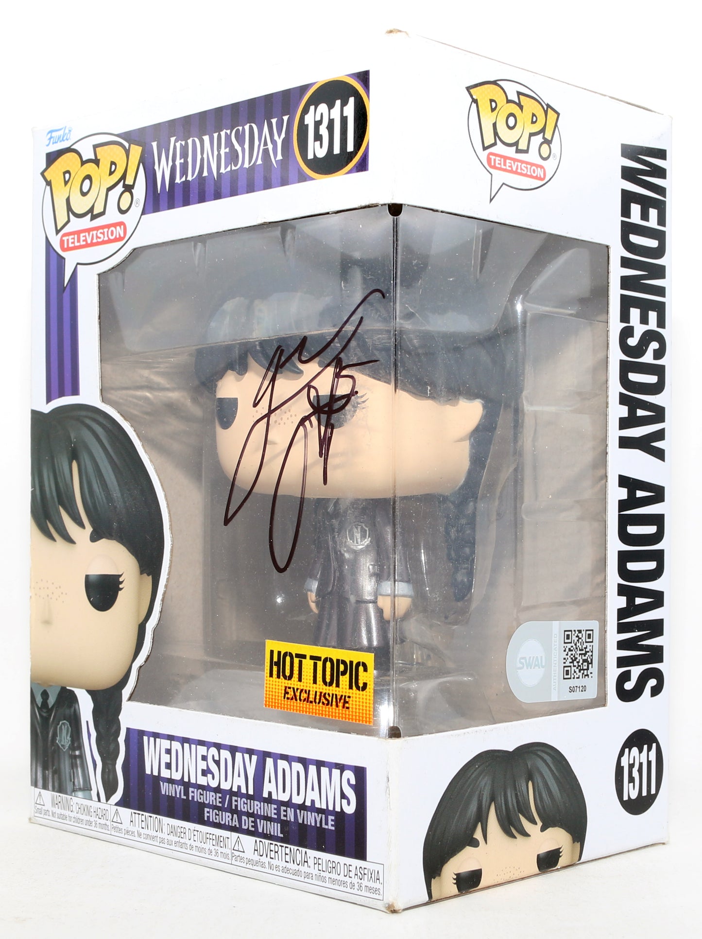 
                  
                    Jenna Ortega as Wednesday Addams in Wednesday Hot Topic Exclusive (SWAU) Signed Funko POP! #1311
                  
                