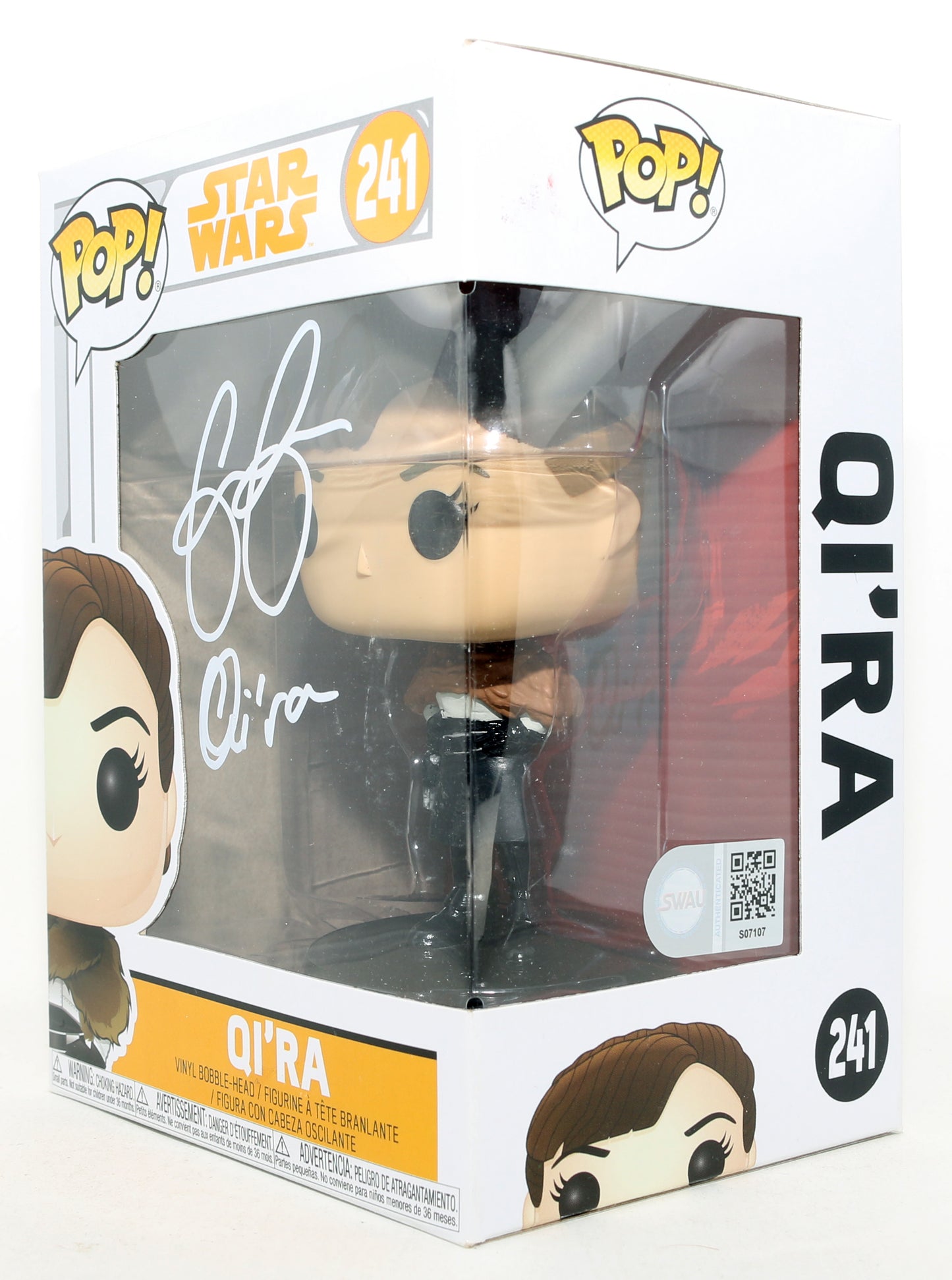 
                  
                    Emilia Clarke as Qi'ra in Solo: A Star Wars Story (SWAU) Signed Funko POP! #241 with Character Name
                  
                
