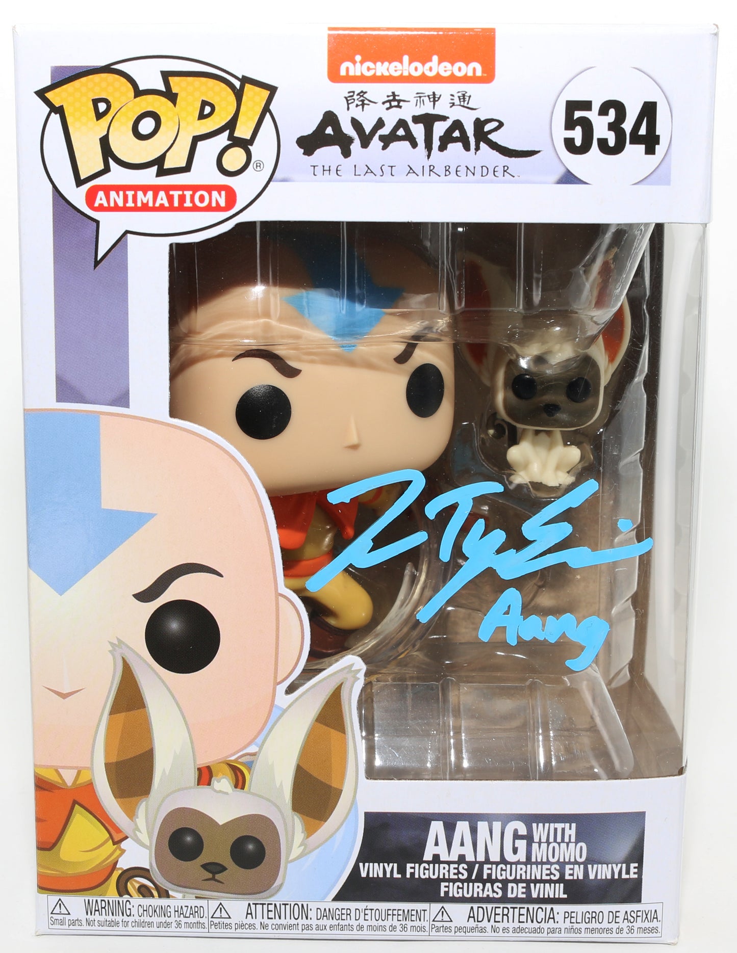
                  
                    Zach Tyler Eisen as Aang in Avatar: The Last Airbender Signed Funko POP! #534 with Character Name
                  
                