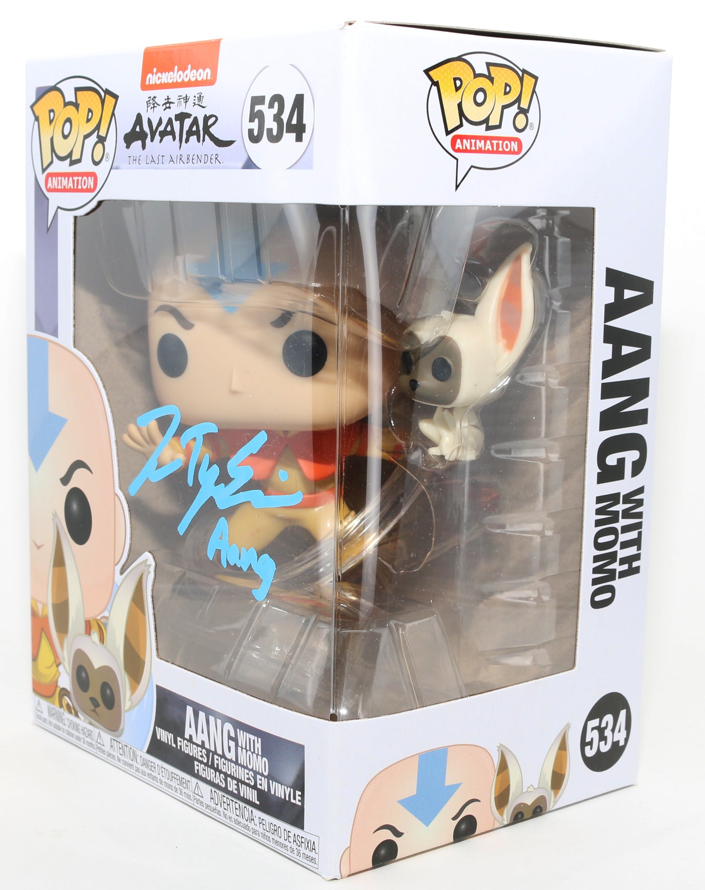 
                  
                    Zach Tyler Eisen as Aang in Avatar: The Last Airbender Signed Funko POP! #534 with Character Name
                  
                