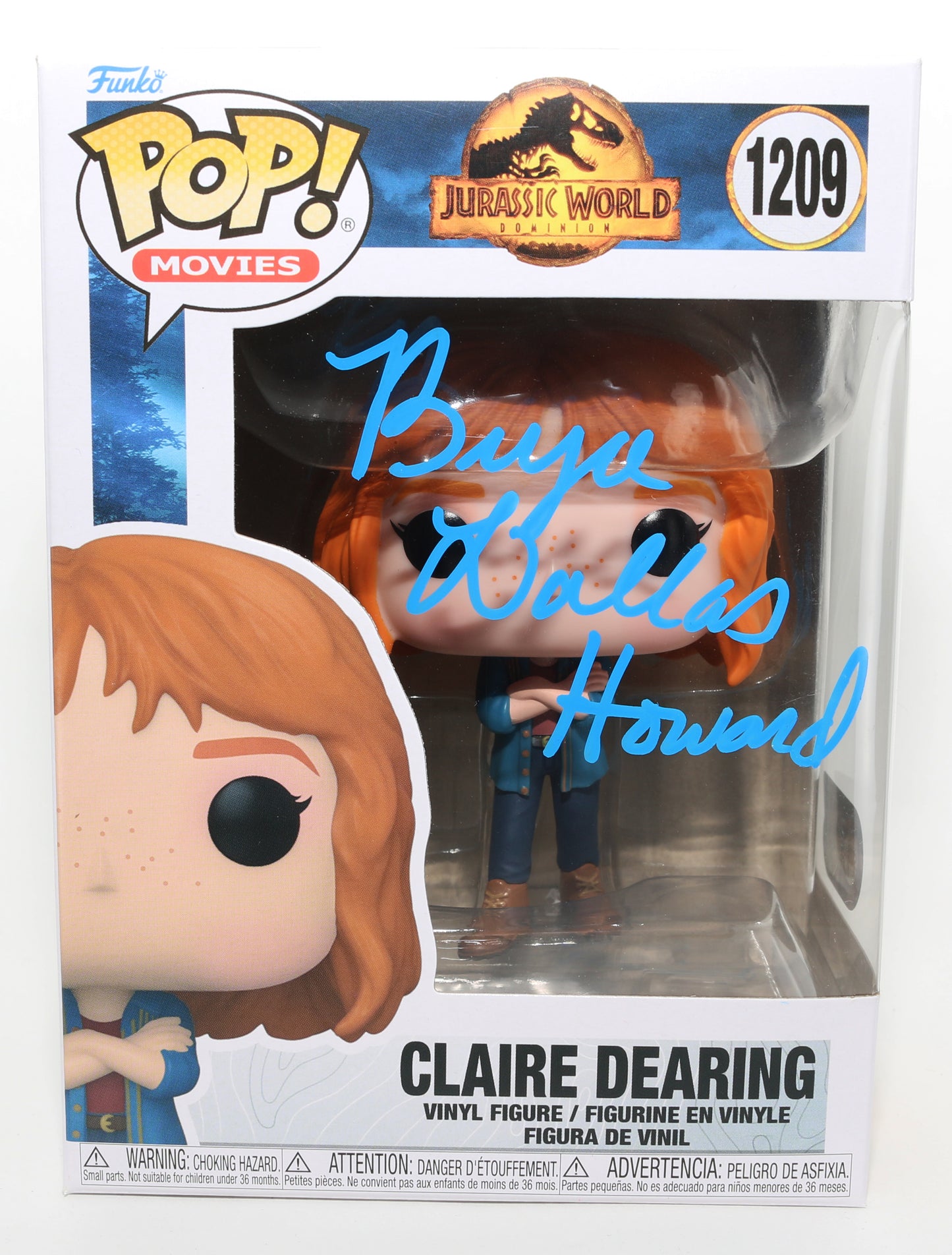 
                  
                    Bryce Dallas Howard as Claire Dearing in Jurassic World Dominion (SWAU) Signed Funko POP! #1209
                  
                