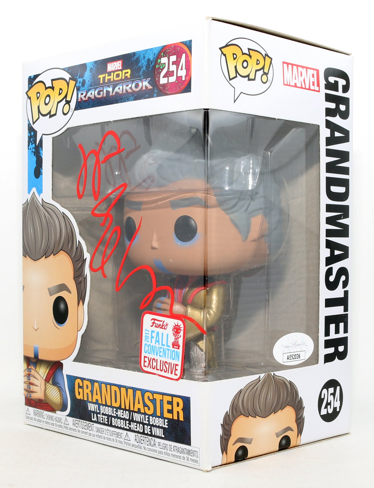 
                  
                    Jeff Goldblum as Grandmaster in Thor: Ragnarok 2017 Fall Convention Exclusive (JSA) Signed Funko POP! #254
                  
                