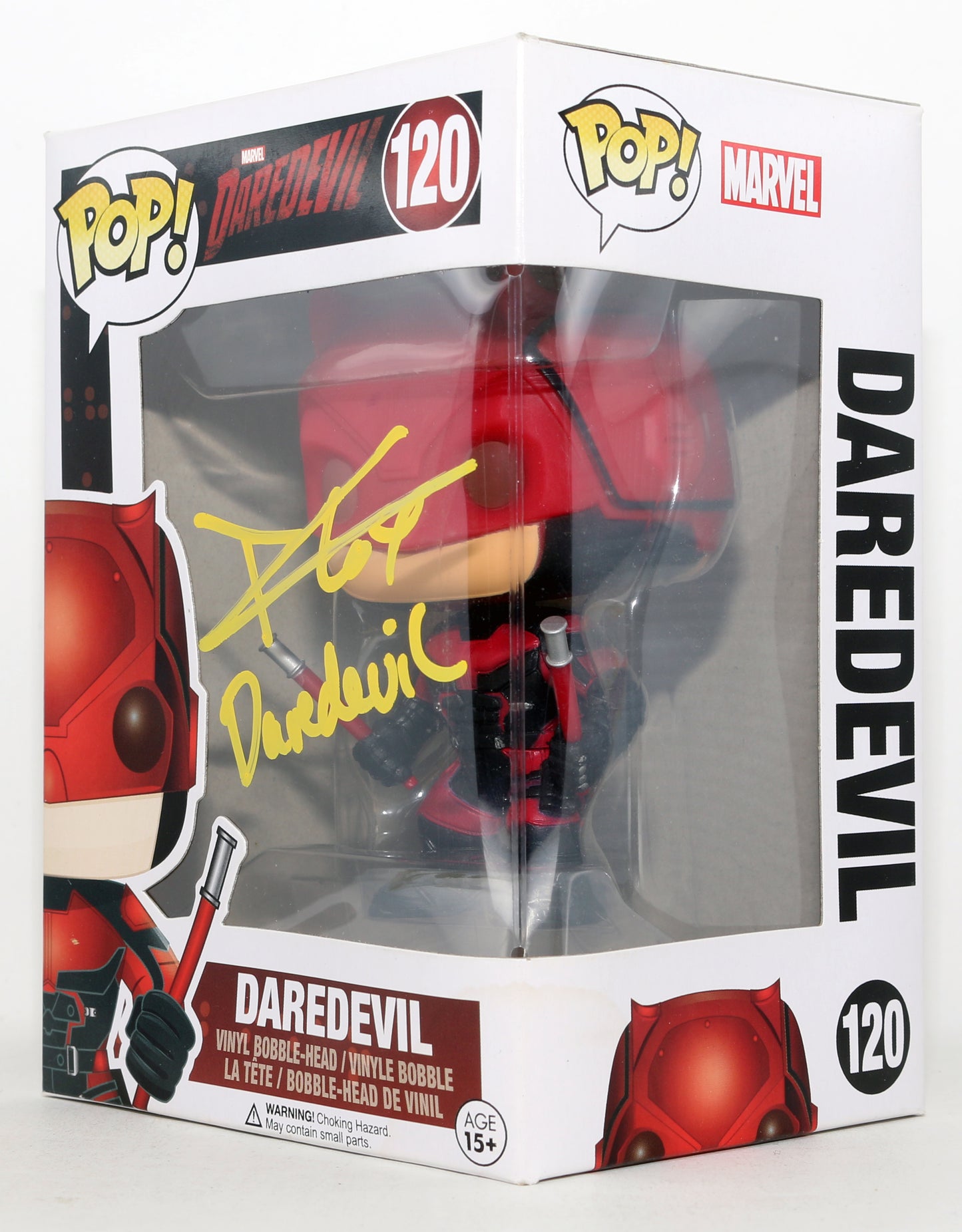 
                  
                    Charlie Cox as Daredevil in Daredevil Signed Funko POP! #120 with Character Name
                  
                